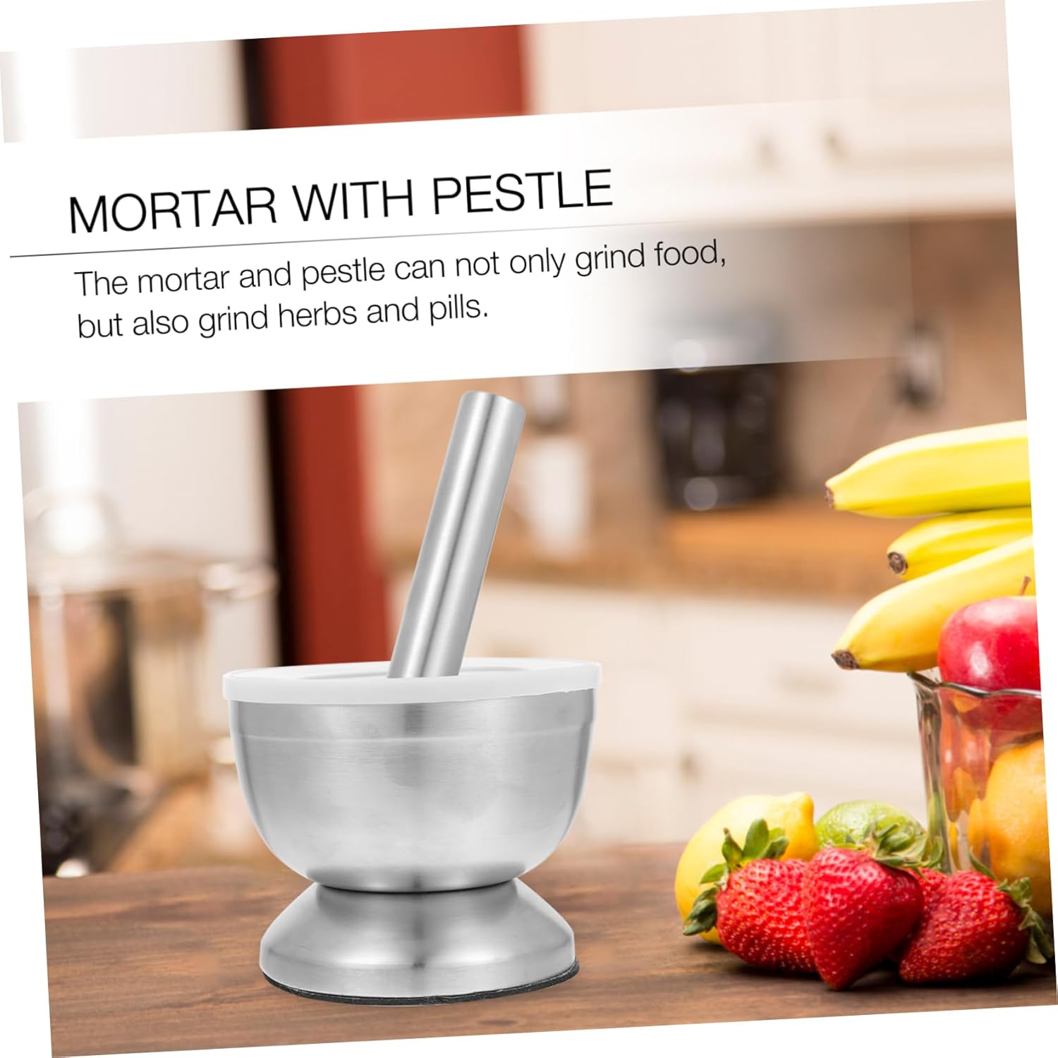 Ciieeo 1set Stainless Steel Garlic Crusher Masher Practical Pestle Muddler for Grinding Garlic Spices More for Giving Effortless Kitchen Tool