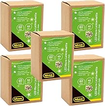 Idena 31114-5 LED Micro Fairy Lights with 10 LEDs in Warm White, Pack of 5, 6 Hour Timer Function, Battery Operated, 1.2 m Long, Decoration for Indoors, Crafts, Party Decoration, Christmas Decoration