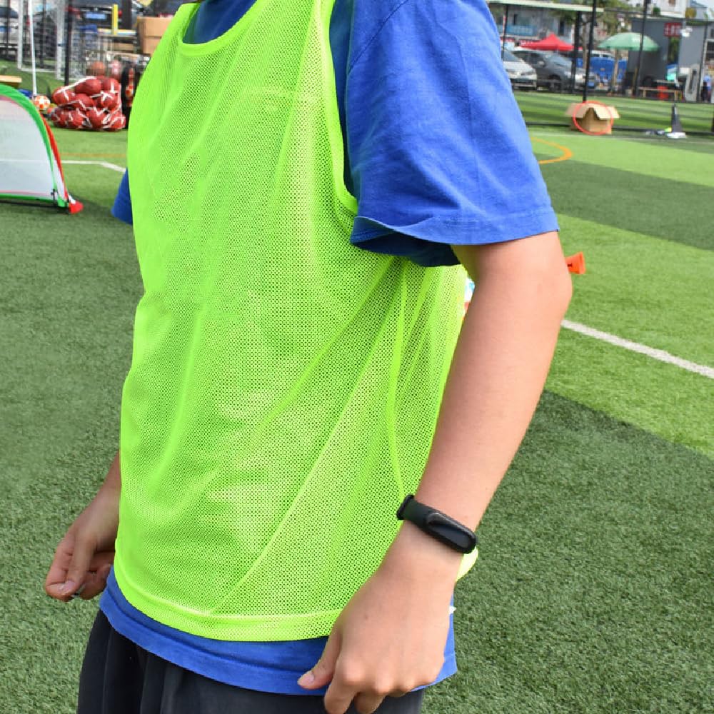 Lot de 10 XL Chasubles d’Entraînement Sport adulte,70 * 62 cm,pour Le Football, Le Rugby, Le Hockey,Chasuble Football,Hauteur recommandée:170-200cm