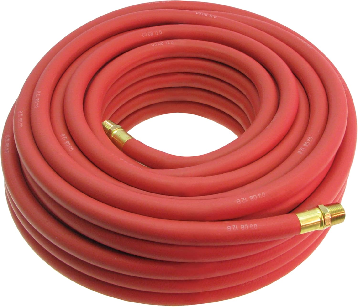 Underhill UltraMax Commercial Garden Water Hose 75 ft, Rubber, Flexible, Anti-Kink, 200 psi WP, 800 psi BP, H10-075R, 1 Inch x 75 ft NPSH, Red