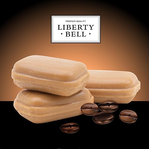 Miniatura 3 de Liberty Bell Caramelo duro envuelto individualmente con cafeína con sabor a café con leche (1 libra - aproximadamente 125 unidades)