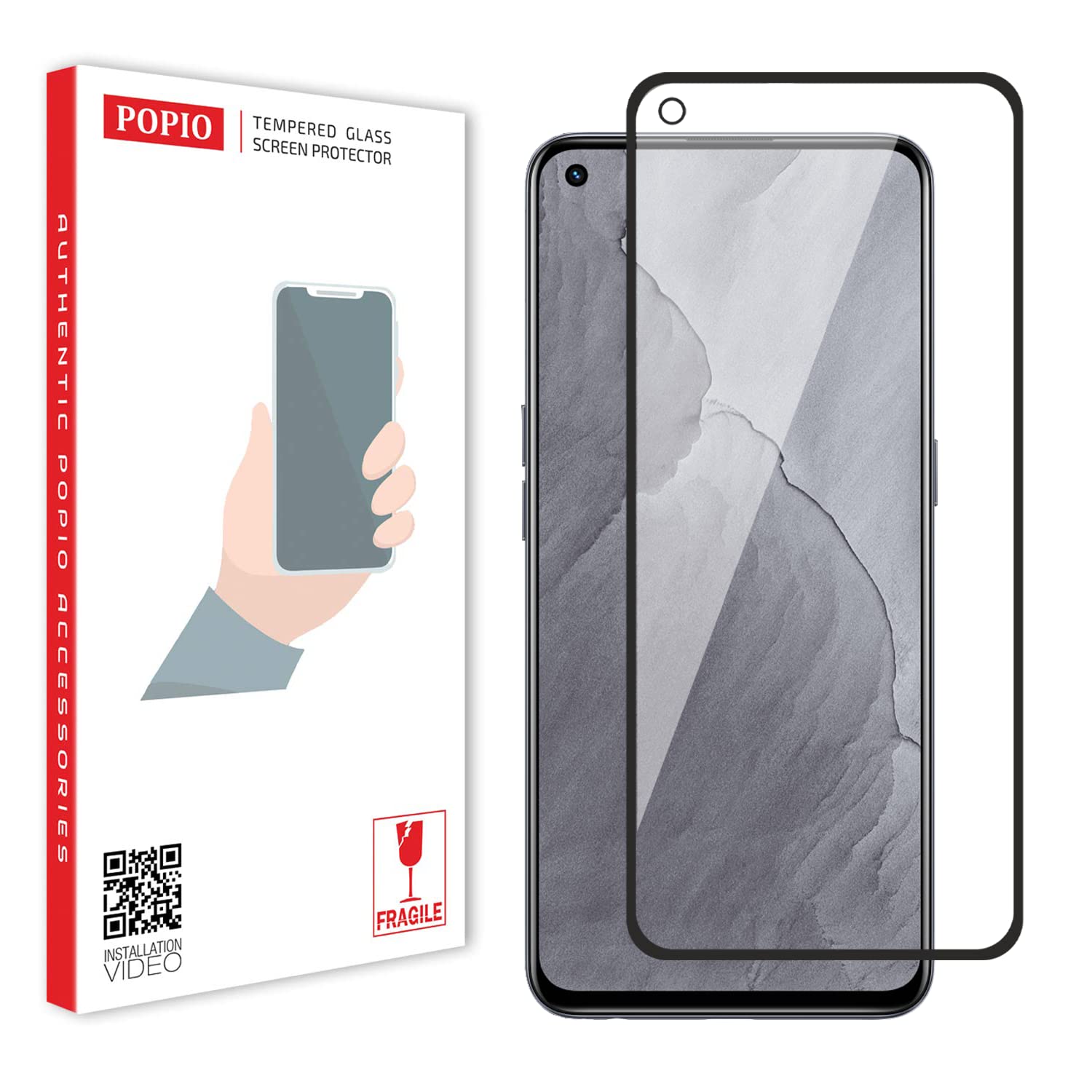 POPIO Tempered Glass Screen Protector Compatible For Realme Gt Master Edition/Realme Gt 5G With Edge To Edge Coverage And Easy Installation Kit, Pack Of 1 For Cellphone