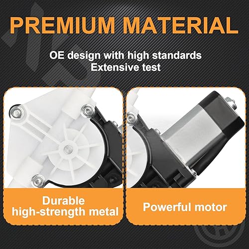 Vista 14 de Elevalunas eléctrico delantero del lado del conductor con motor para Jeep Cherokee XJ Sport Utility 1997, 1998, 1999, 2000, 2001, 4 puertas, solo