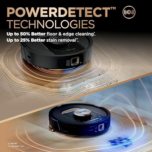 Miniatura 5 de Shark PowerDetect NeverTouch Pro - Robot Vacuum & Mop Combo, Autovaciado, Autorrecarga con almohadilla autolimpiante de lavado y seco, capacidad de
