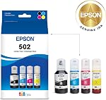 Epson 502 EcoTank Auto-Stop Ink Bottle, Colour Combo Pack (T502520)