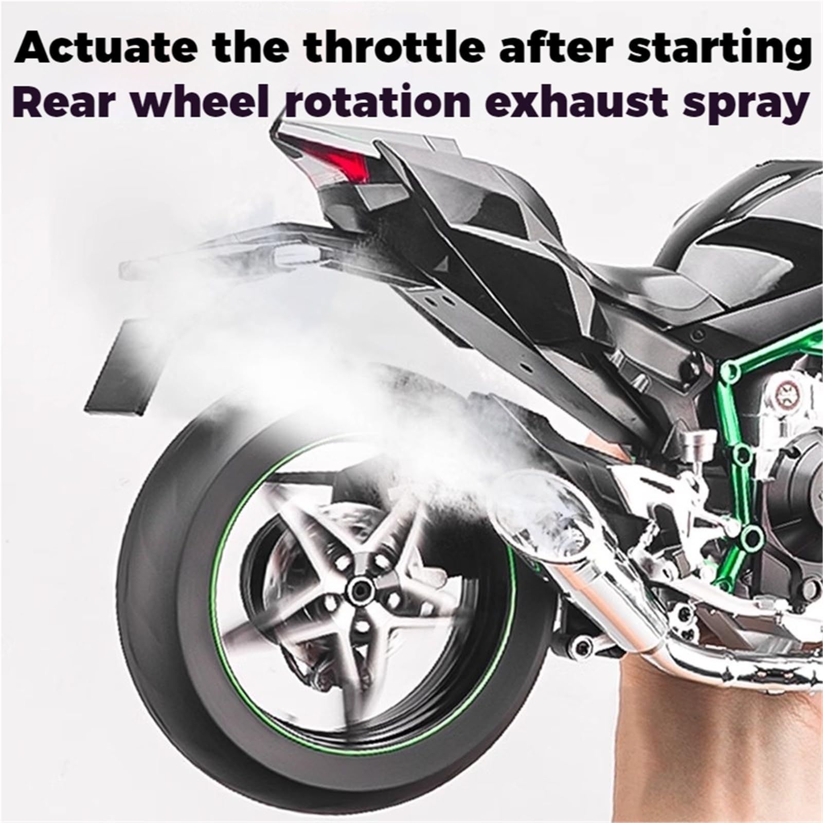 Per Kawasaki H2R H2 Moto Da Corsa Pressofuso In Lega Modello Di Auto Collezioni Hobby Decorazione Regalo Giocattolo Con Spray 1:6