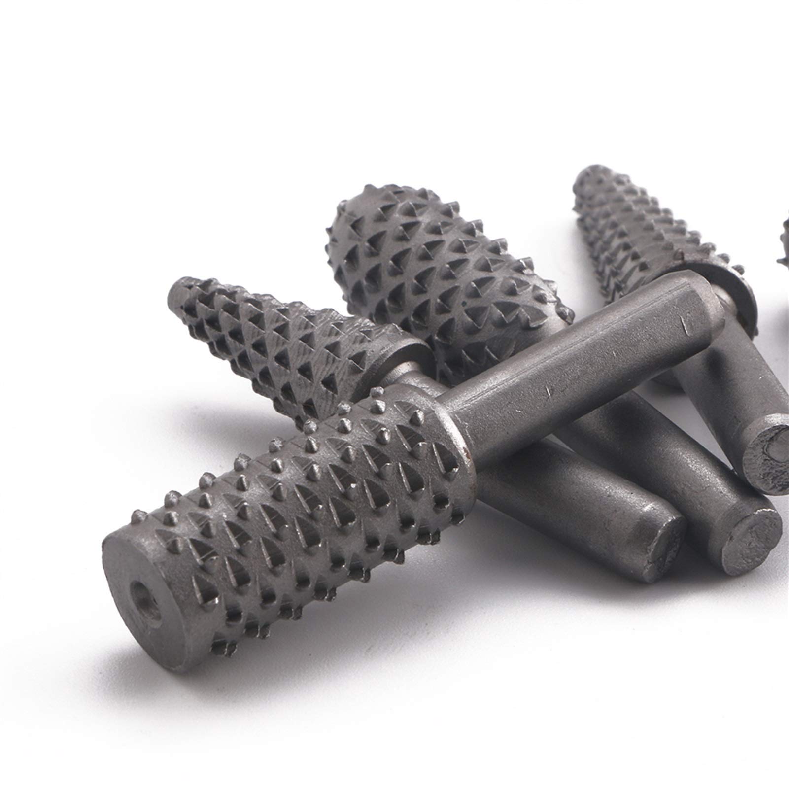 PiWine Feilen-Set, Metallfeilen-Set, 5-teilig, Holzbearbeitung, Drehgrat, Holzschnitzerei, Raspel, Bohrer-Set, 6 mm Schaft, grobverzahnte, robuste Feile