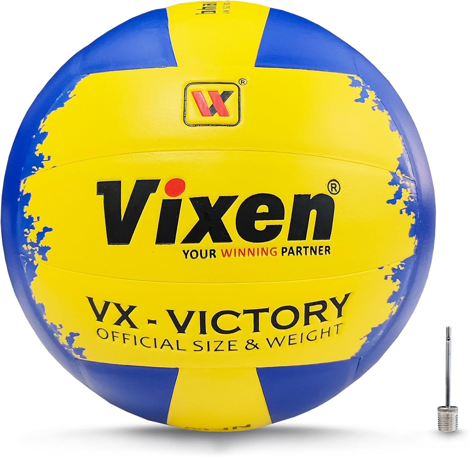 VX VIXEN Volley Ball Victory | Moulded, Composite Leather Pasted Volleyball | Outdoor Volleyball (Suitable for Practice/Match/Beach/Ground) Sold by Bhalla Sports Pvt Ltd