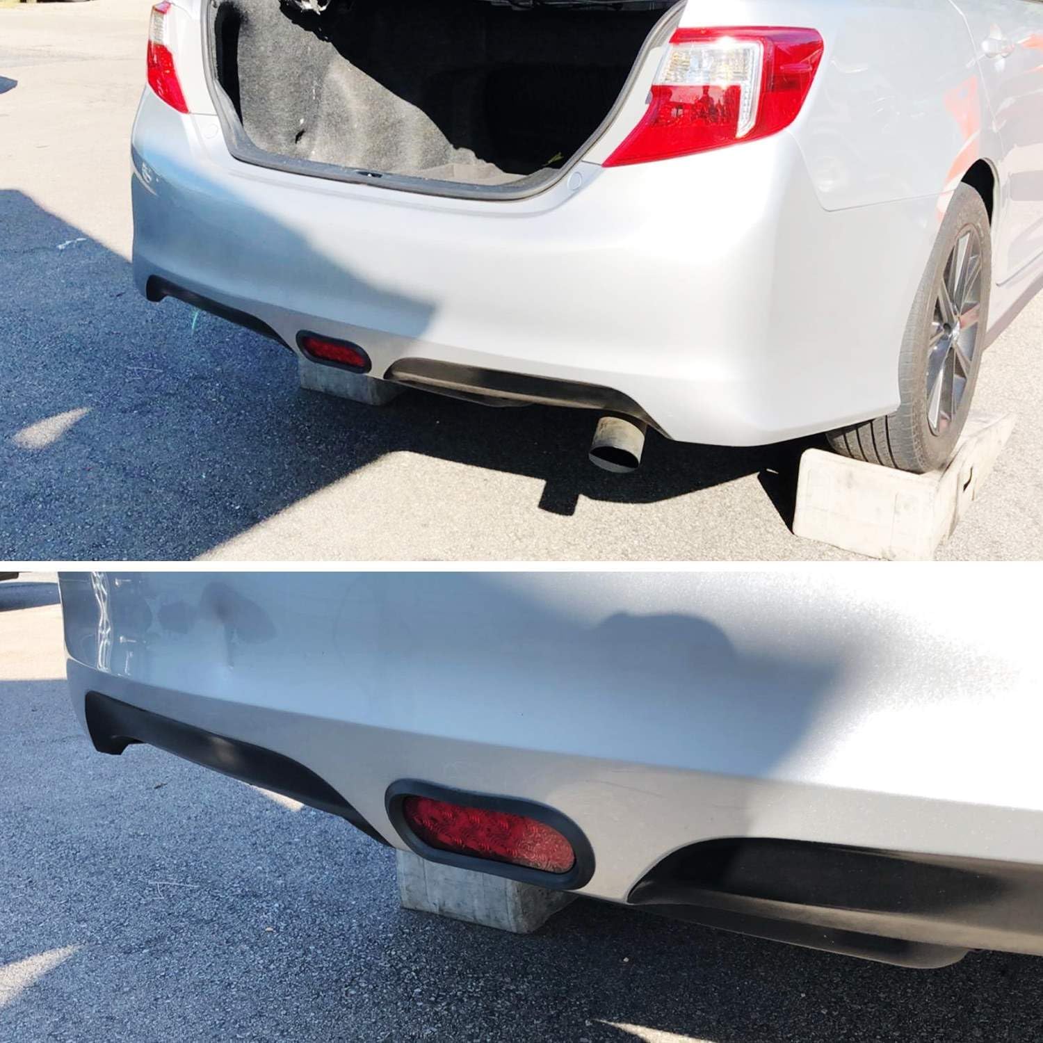 iJDMTOY JDM Style Red Lens LED Rear Bumper Flush Mount Rear Fog Light Kit Compatible With Acura Honda Nissan Mazda Subaru Toyota etc., Powered by (10) Super Bright LED Lights