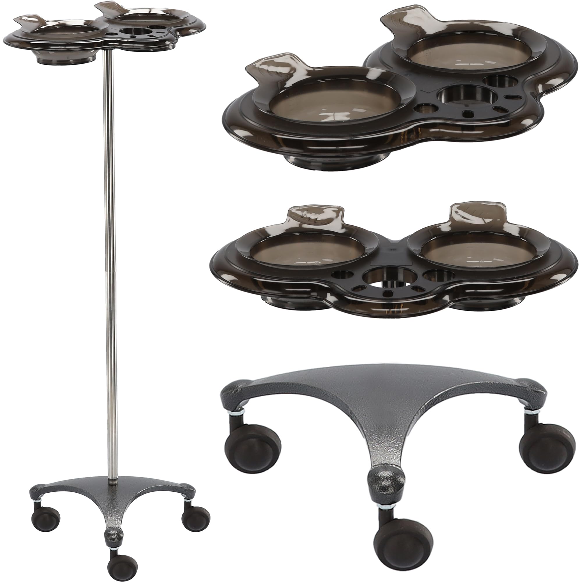 Carrello per parrucchiere per tintura capelli treppiede