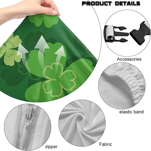 Miniatura 8 de Light Green Covers of Gaming Chair for Adults Clover Video Game Chairs with Armrest Covers Office Seat Cover Dustproof Gamer Chairs Cover for Saint