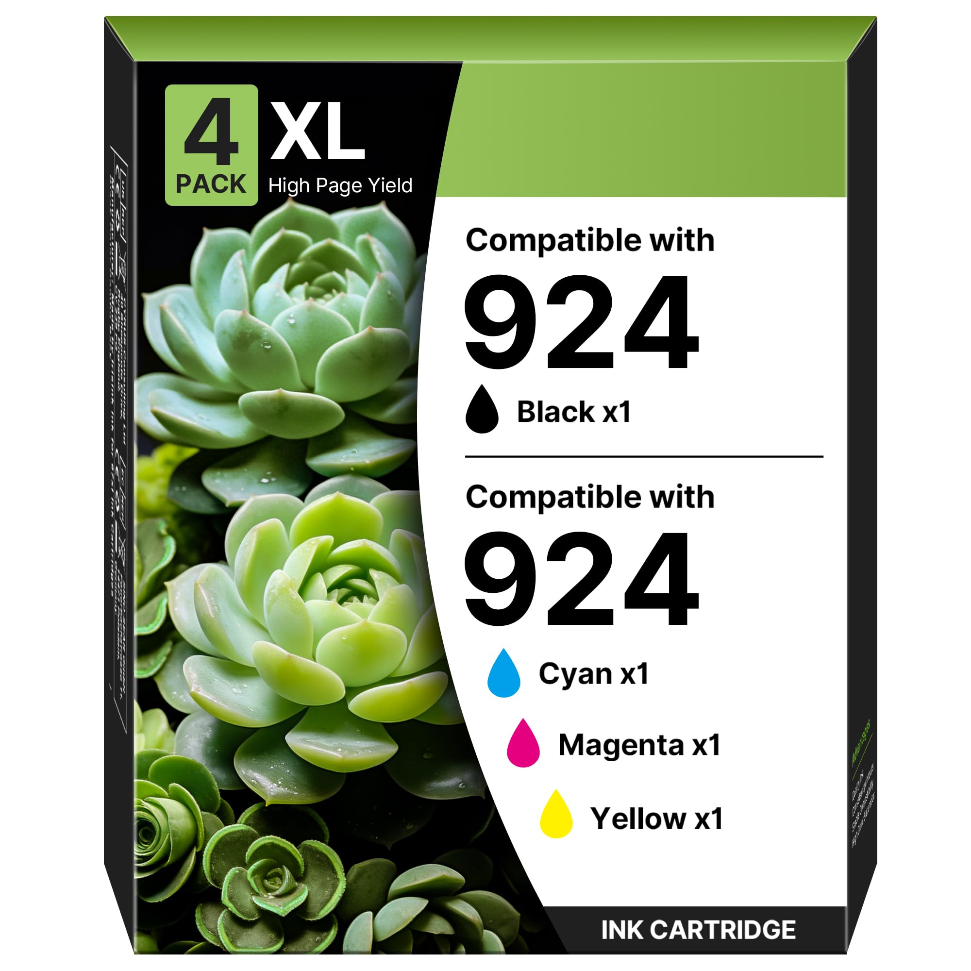 937 Druckerpatronen 937e Multipack XL Kompatibel für HP 937 Druckerpatronen Multipack XL 937 XL 937XL für HP937 für HP Officejet Pro 9120 Patronen für OfficeJet 9730 9120b 9110b (4er-Pack, Mit Chip)
