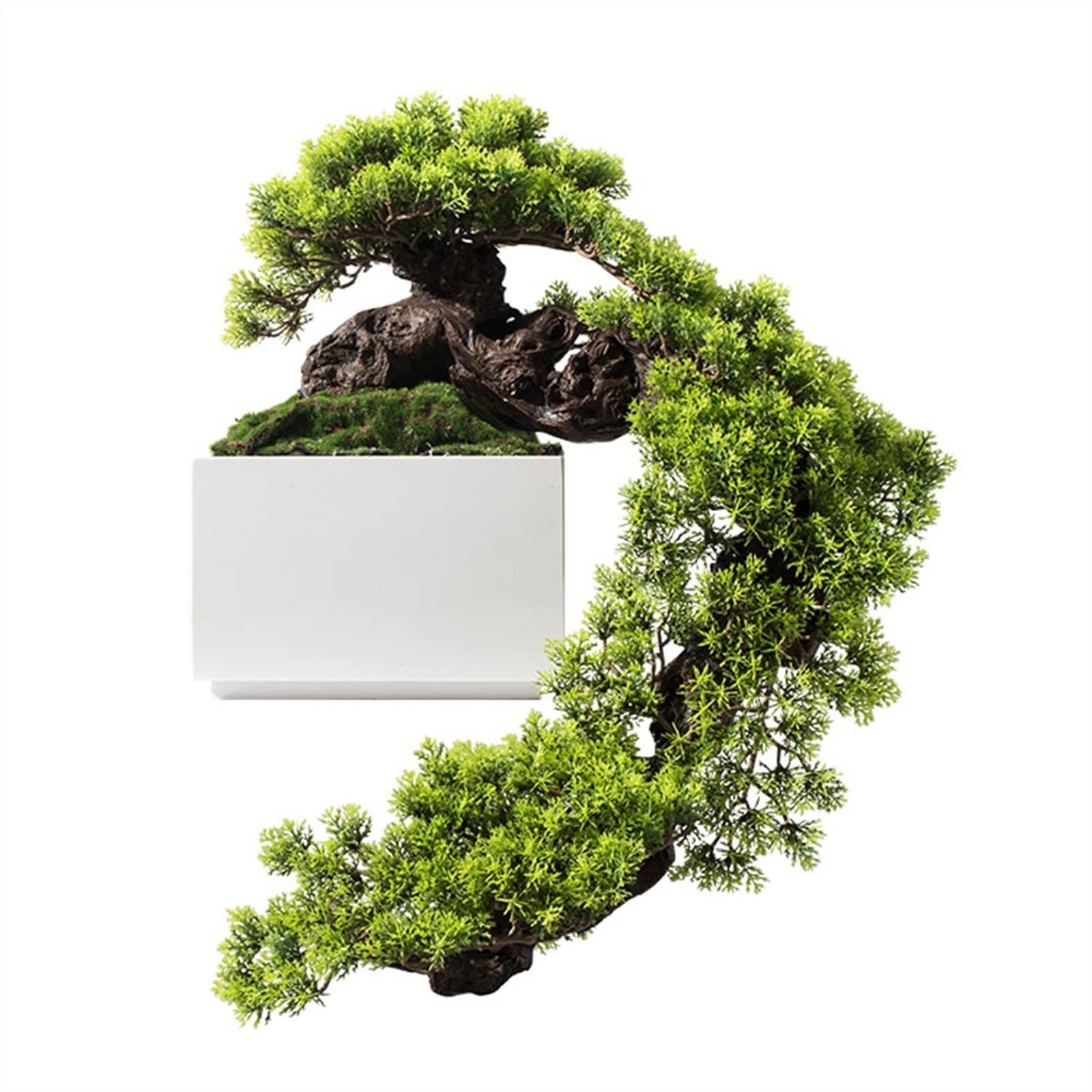 AYCDL Artificial Tree Artificial Bonsai Tree Indoor Fake Plant in Marble Pot Faux Potted Plants for Home Office Decor Faux Greenery Tabletop Plants Decoration Fake Tree,
