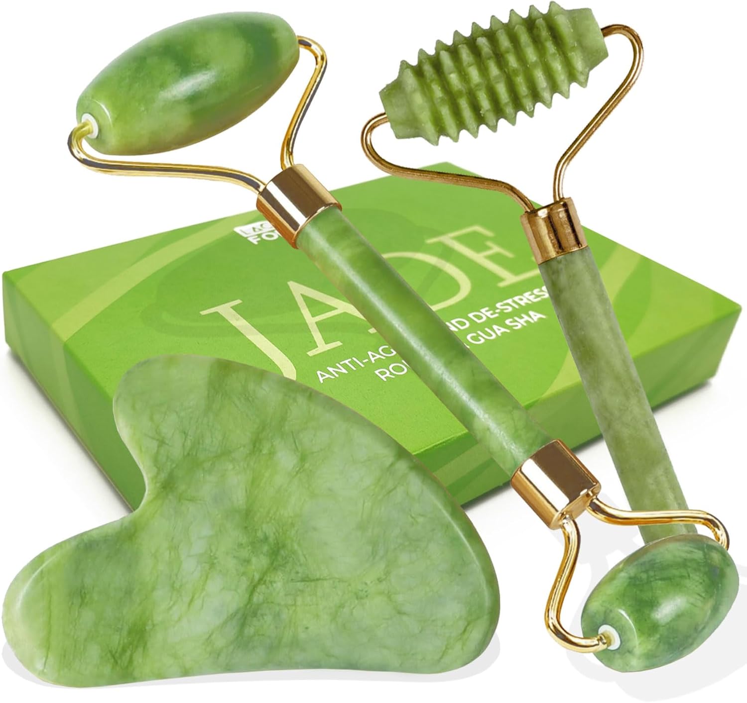 Rouleau facial en jade massant