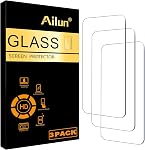 Ailun Screen Protector for iPhone 16 / iPhone 15 / iPhone 15 Pro [6.1 Inch] Display 3 Pack Tempered Glass, Sensor Protection, Dynamic Island Compatible, Case Friendly