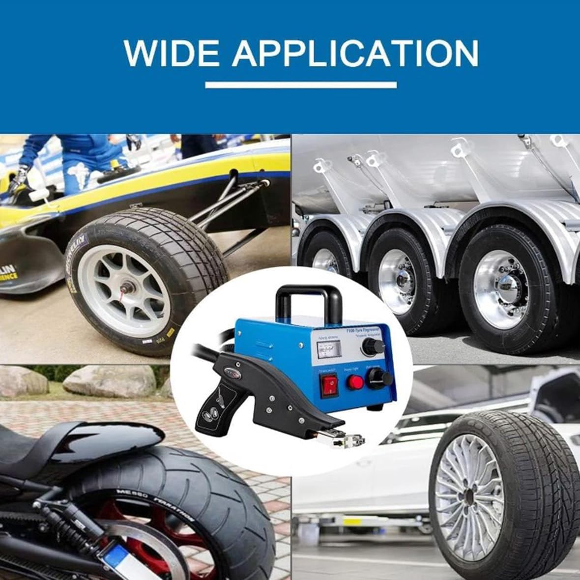 Macchina scanalatrice per pneumatici, 400 W riscaldata per pneumatici - Macchina manuale per scanalatura di pneumatici in gomma per camion e auto con kit di lame per pneumatici da corsa e camion