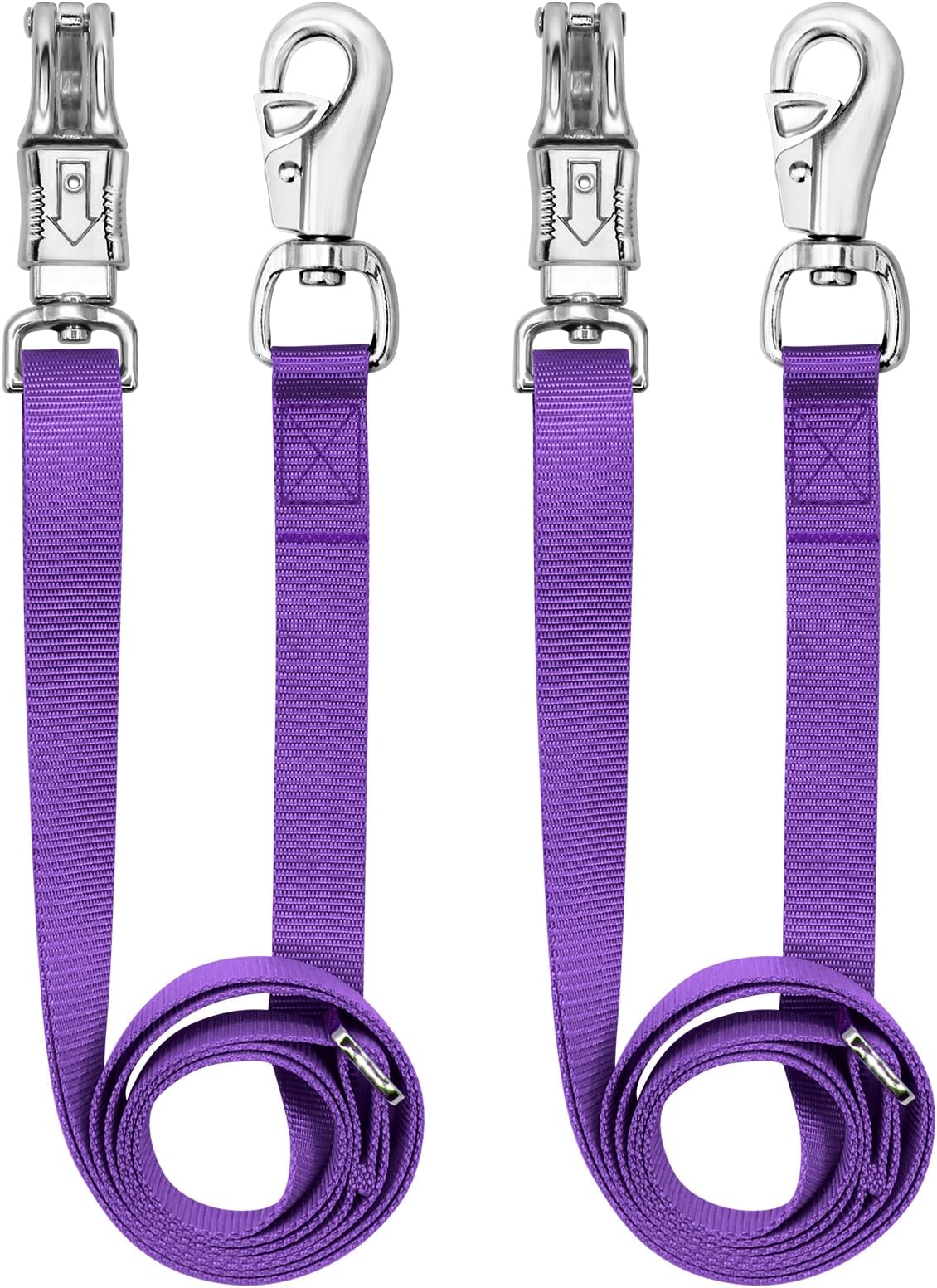 Cross Ties for Horse,Heavy Duty Nylon Trailer Tie with Strong Panic Snap and Bull Snap,Adjustable Length from 45.2" to 78.7",Professional Horse Supplies