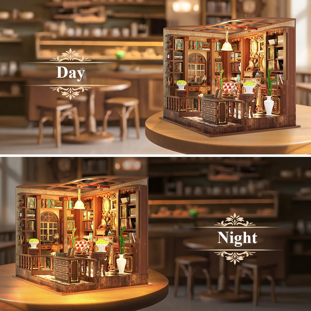 Aolso Book Nook Kit, DIY Kit di Casa Miniature, Creativo per Realizzare Case delle, Regalo di Compleanno e Adulti-Book