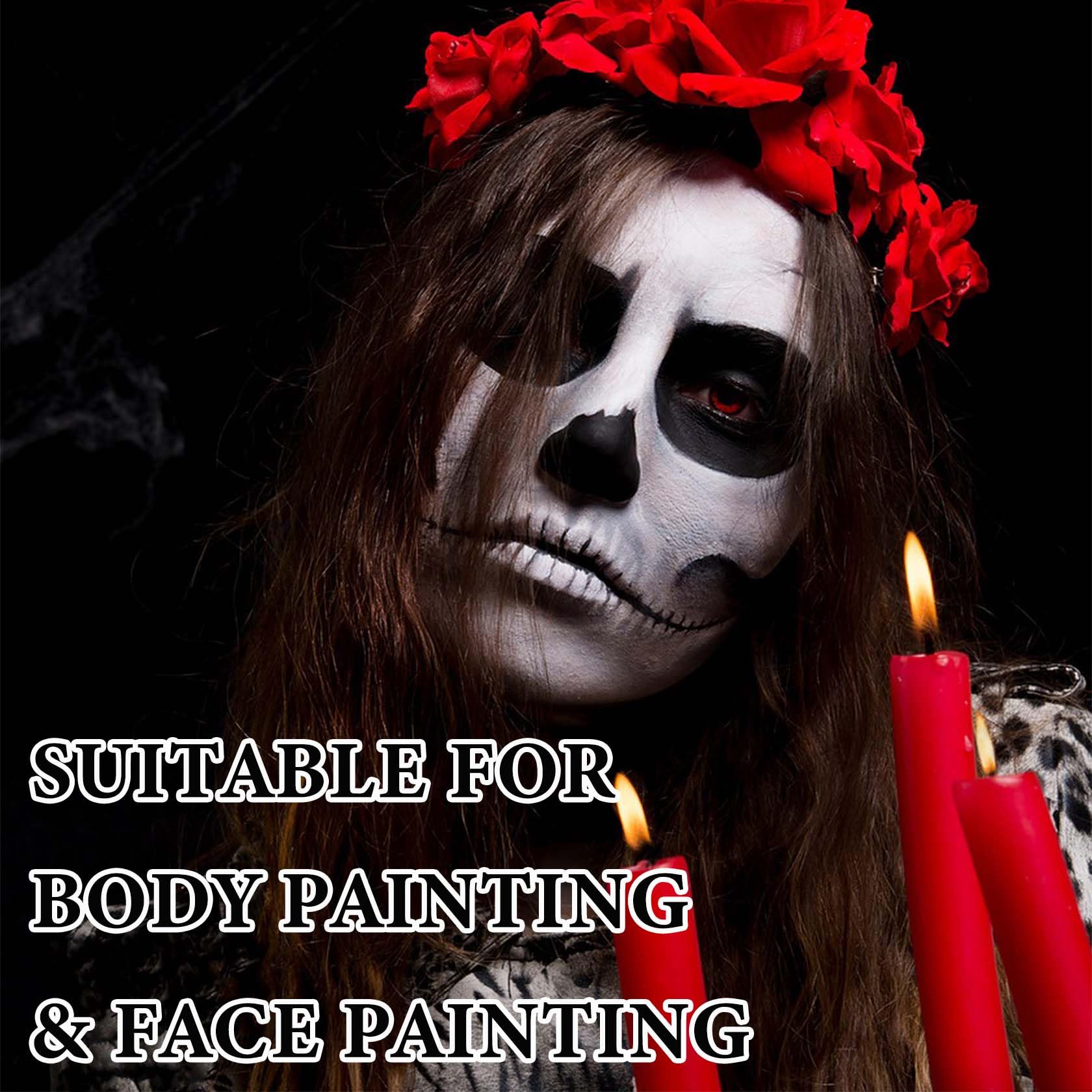 Barra de pintura negra para rostro y cuerpo, ojo de alta pigmentación, barra negra de larga duración, lápiz labial negro mate, impermeable, para Halloween, fiestas de disfraces, zombi, cosplay 6