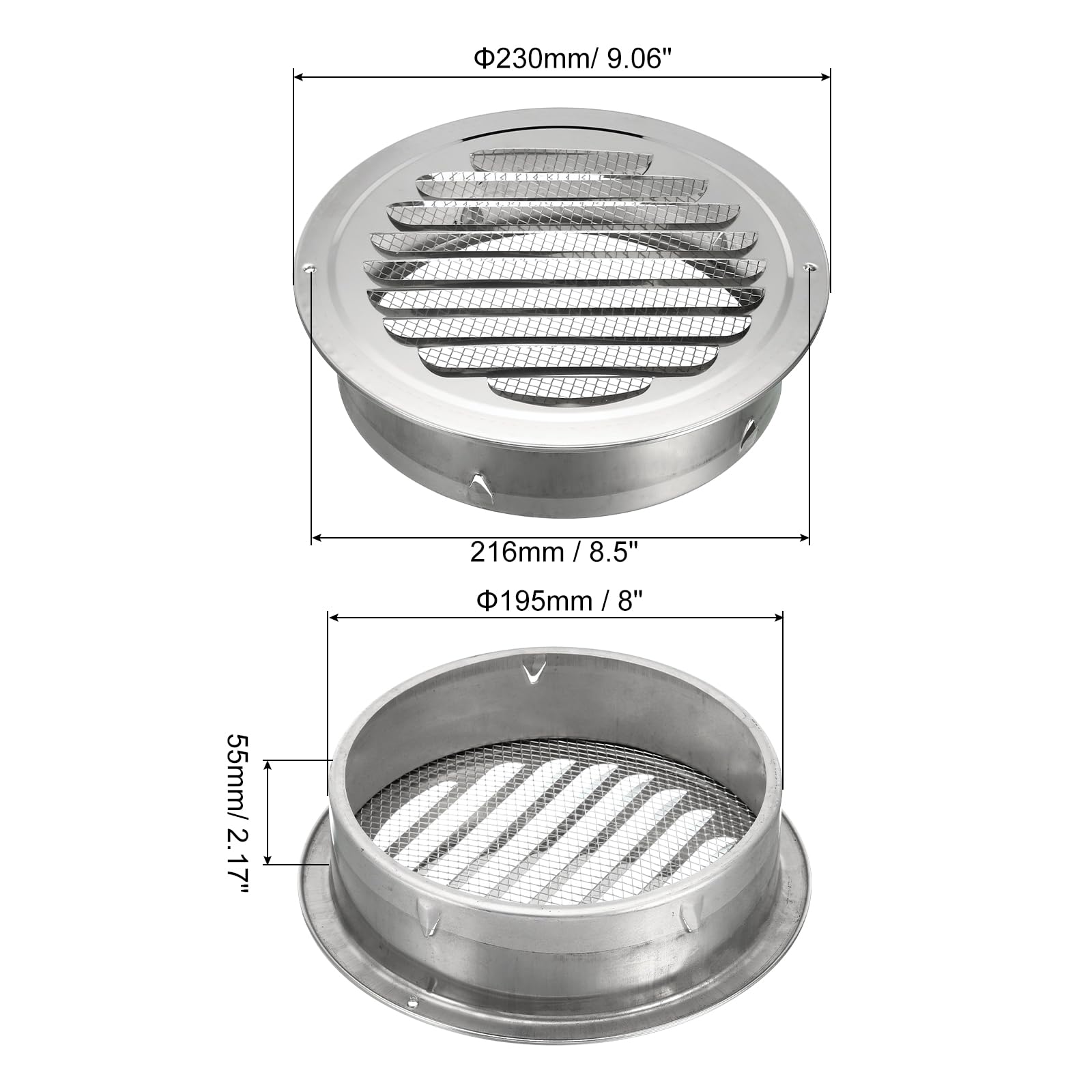 PATIKIL 8" Round Soffit Air Vents - Image 2