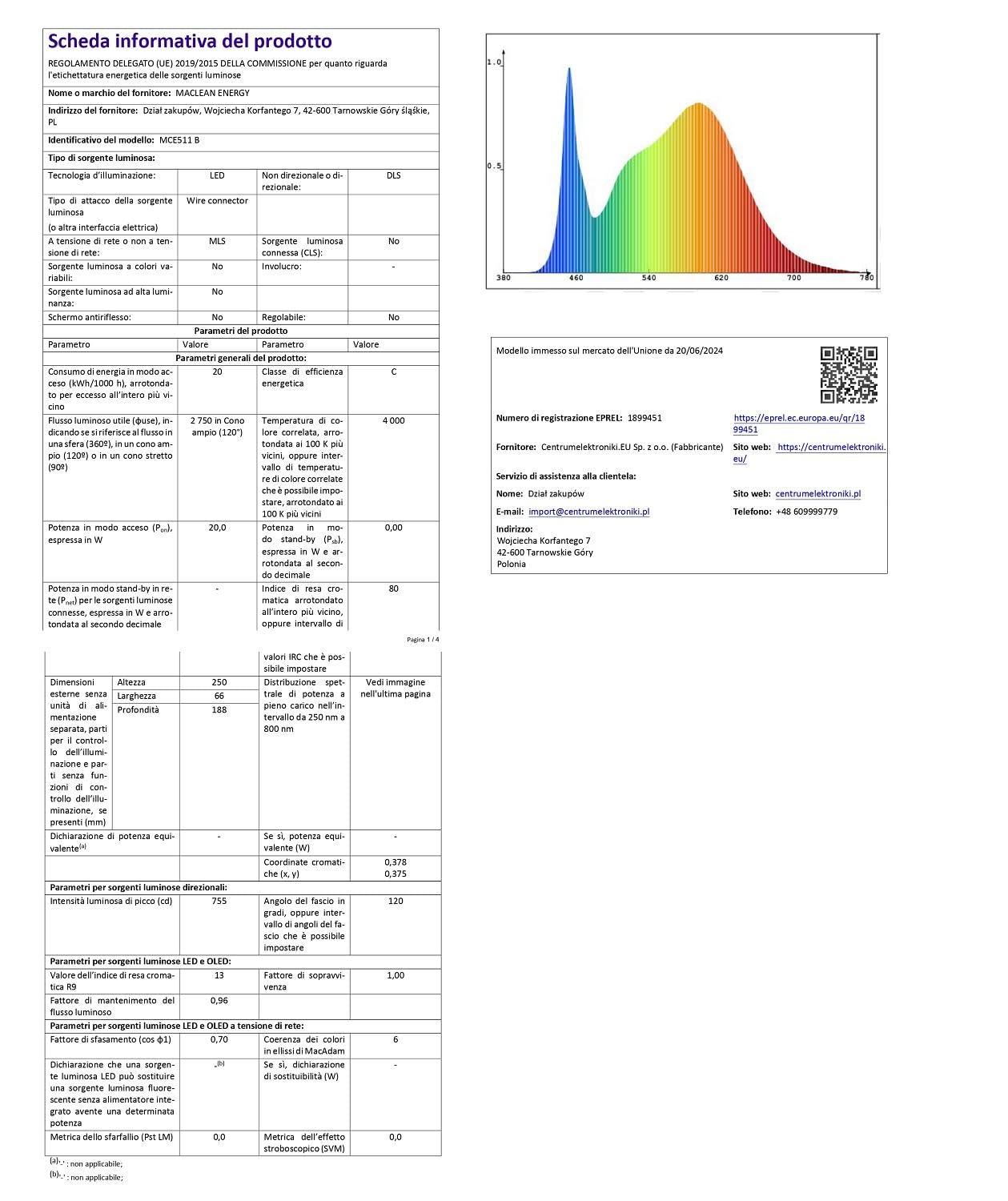Maclean MCE511 Lampada da parete a LED, illuminazione da parete per uso esterno ed interno, lampada da parete, 20W, IP65 - impermeabile, 2750lm, 4000K bianco neutro (Nero)
