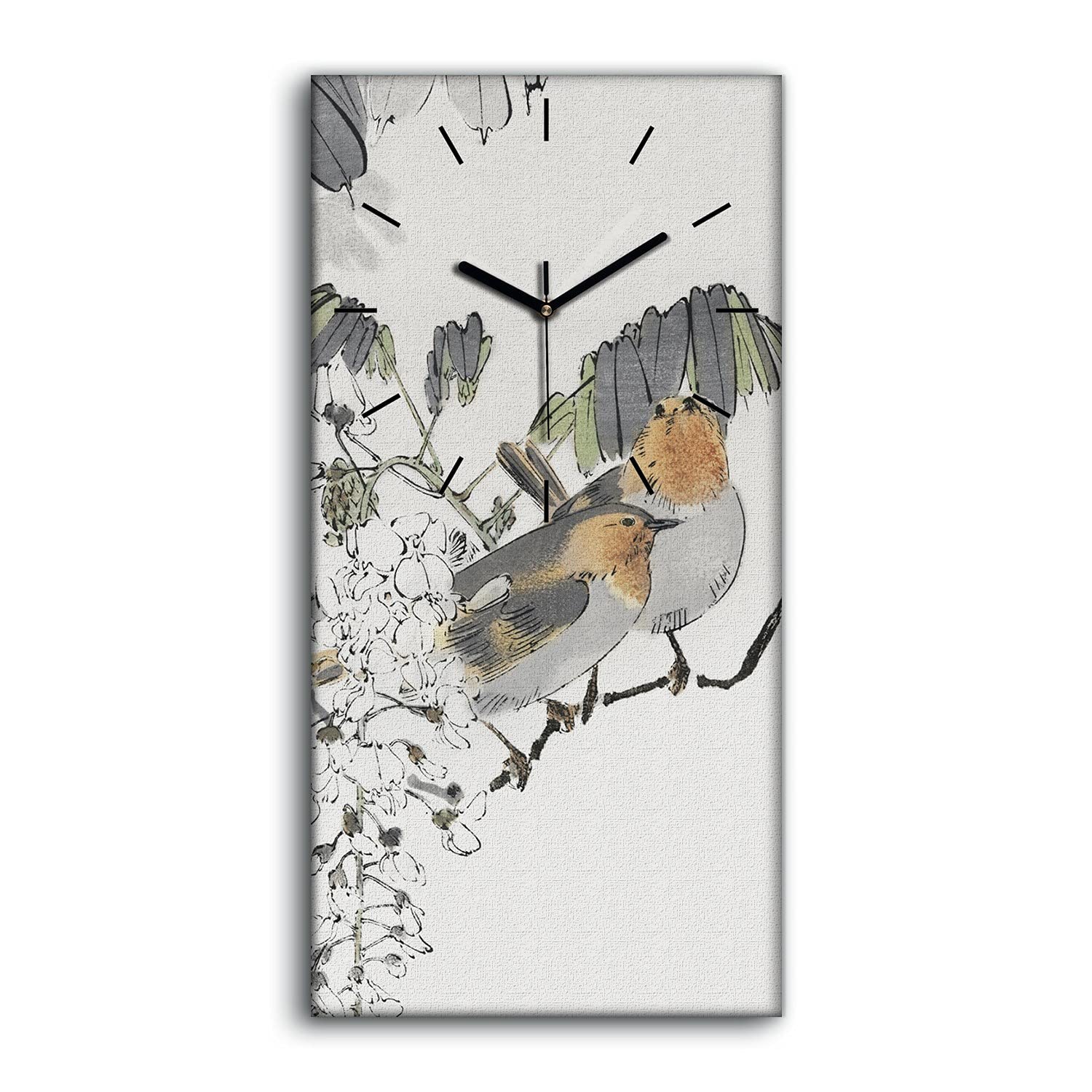 Horloge sur toile ne pas tic tac en silence oiseau asiatique
