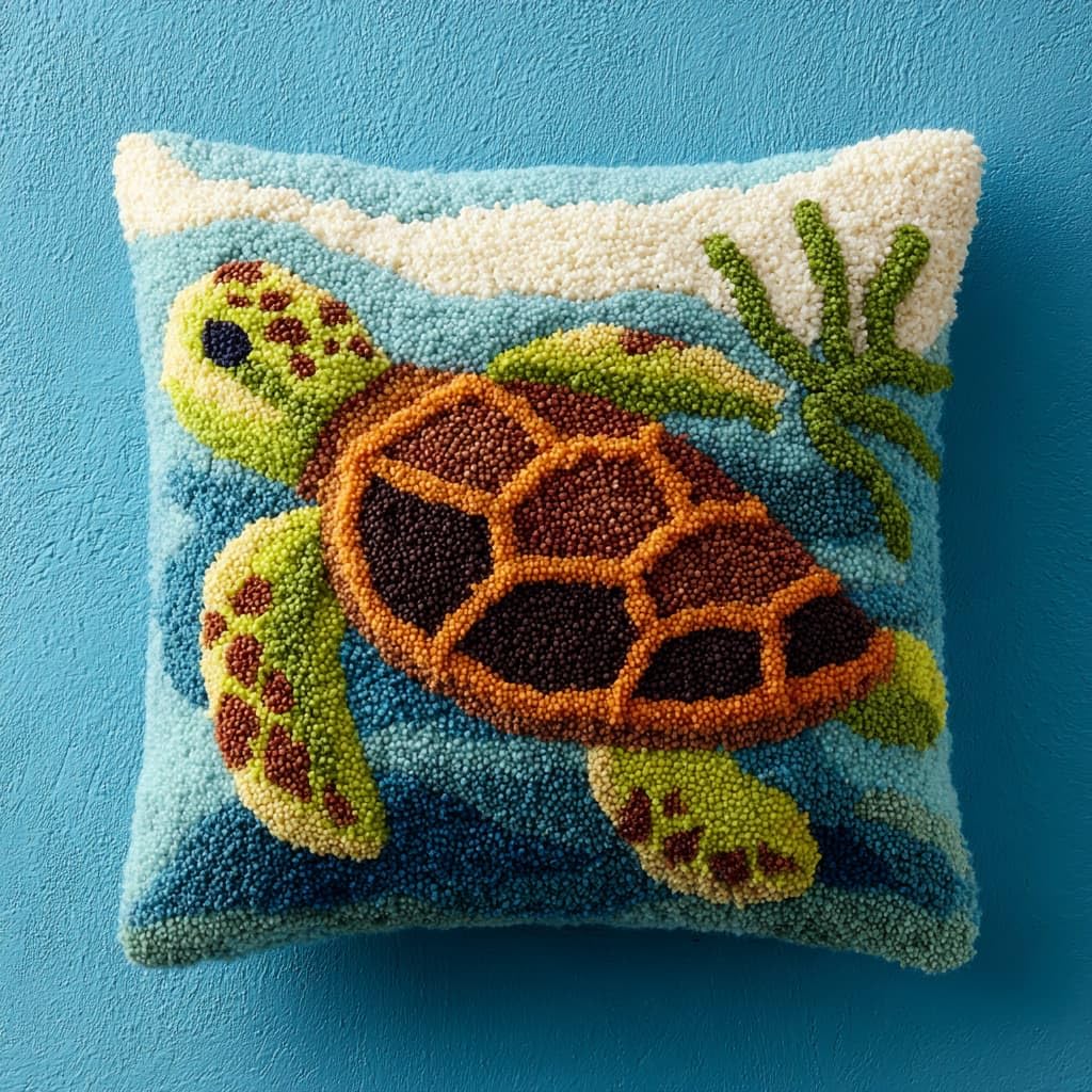 WallustrioaW Latch Hook Kits for Adult,Animals, sea Turtles