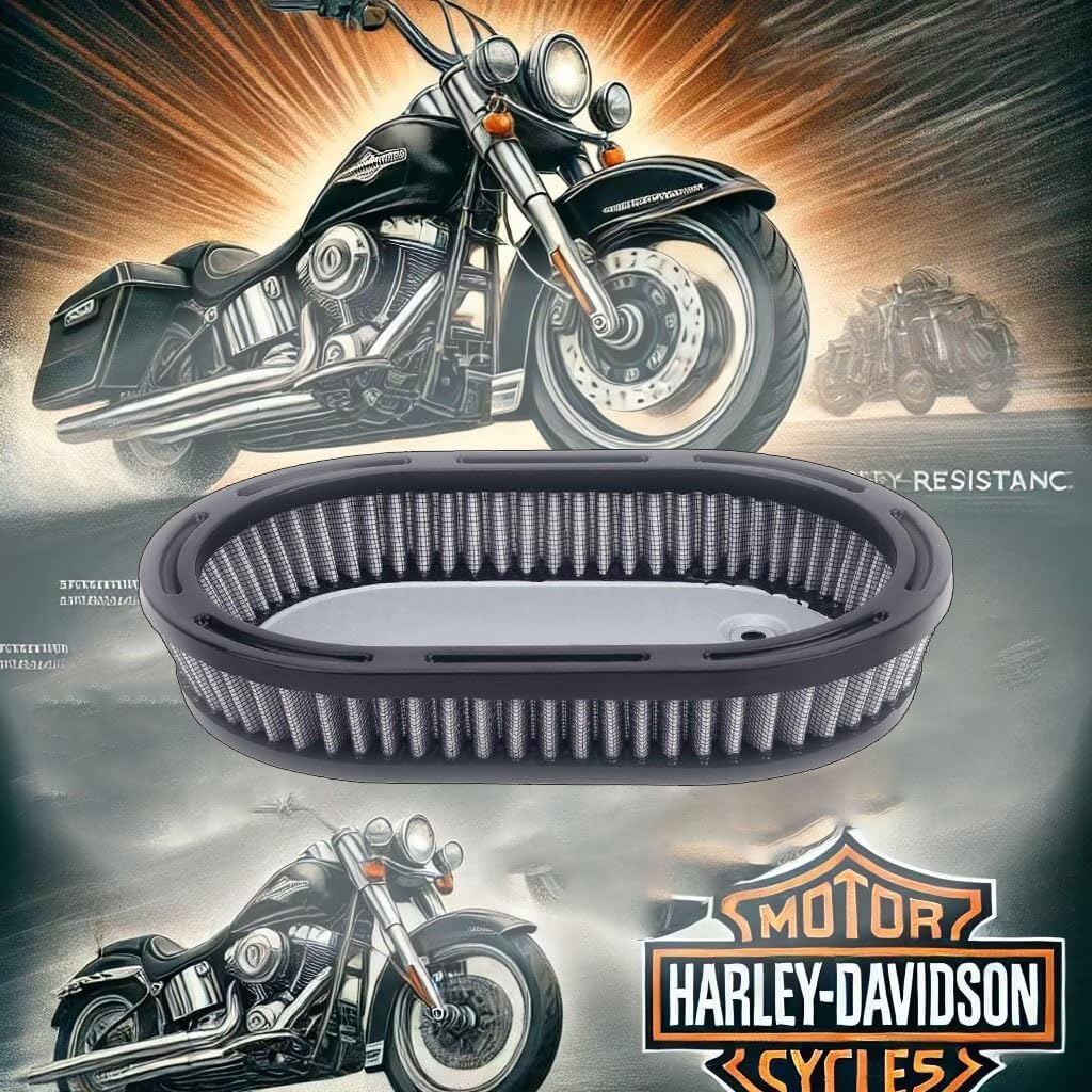 Replacement Air Filter 29400267 Element For Harley Touring,Softail Models,Road Glide, Softail, Street Glide, Road King Equipped with 114 Air Cleaner
