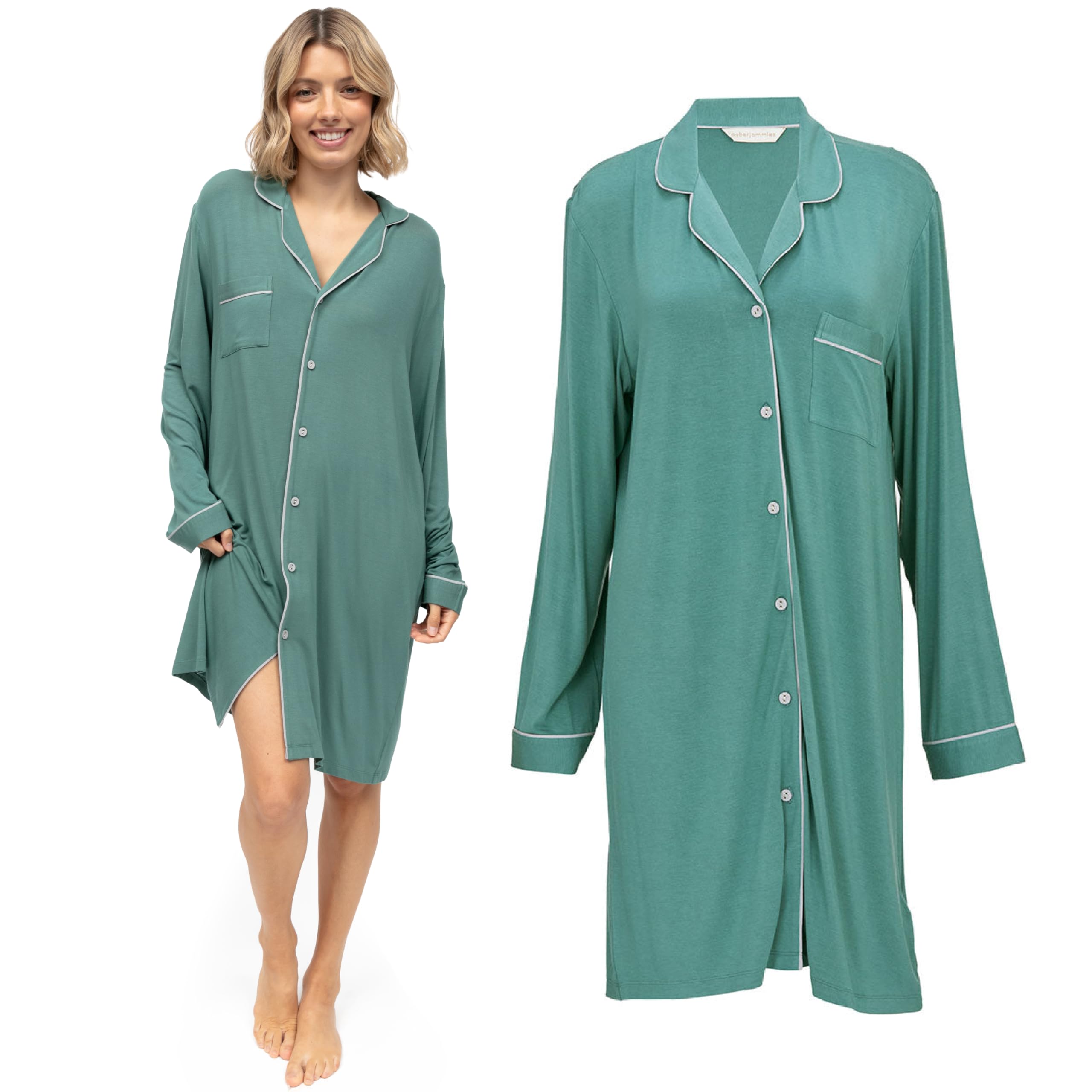 Cyberjammies Women's Kallie Revere Jersey Nightshirt | Soft Modal Pyjamas | Lounge Nightie