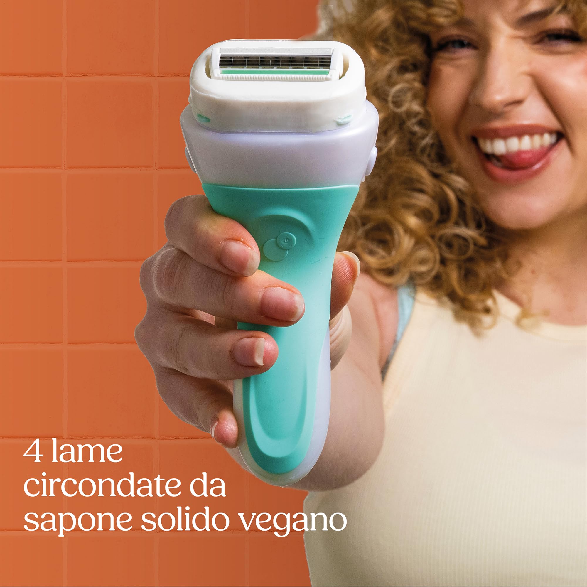 Wilkinson Sword Intuition 2in1 Soap & Shave per pelli sensibili rasoi da donna, manico rasoio da donna e 1 ricarica