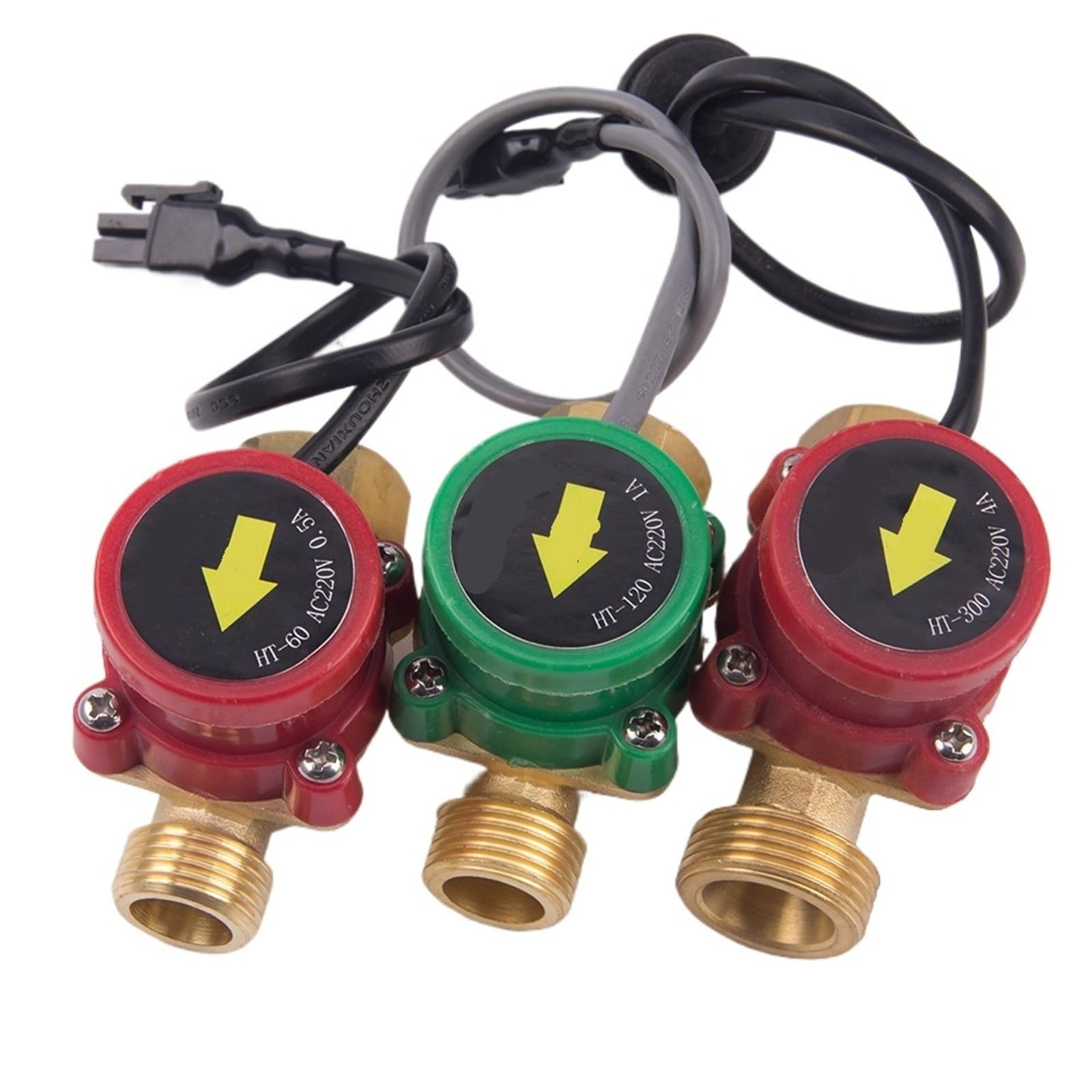 1 pieza de 60 W, interruptor de sensor de flujo, amplificador de presión de latón, válvula de control automático, piezas de repuesto for bomba de agua(HT-120 32MM-20MM)
