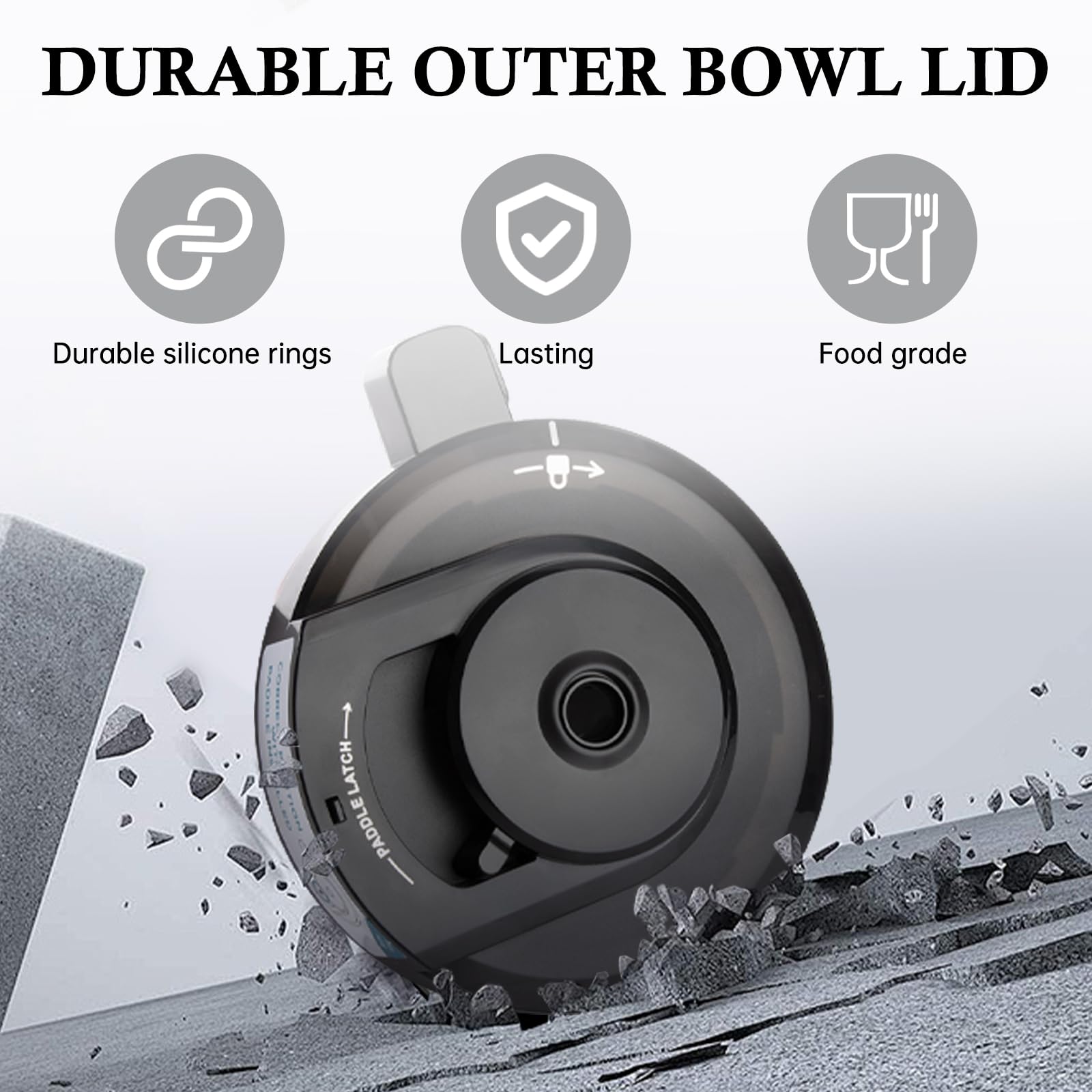 Ninja Creami Outer Bowl Lid – Replacement For NC301 Ice Cream Maker (Open Box)