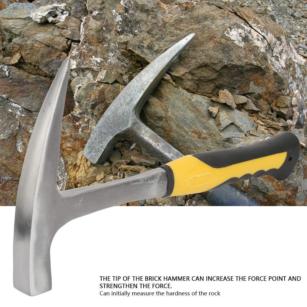 Marteau de géologue, Marteau à pic à double tête, Pioche de Géologue, Geological Exploration Hammer, Marteaus à bec de canard, enquête à bouche plate, pour Tuile Maçonnerie d'Étude Géologique(S)