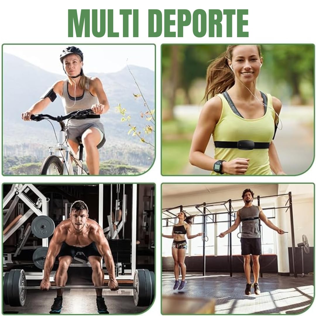 Genérico Recambio pulsometro banda pectoral | Banda Pulsometro para Sensor Frecuencia Cardiaca Compatible para el Pecho | Cinta de Pecho Ajustable para medir el Ritmo cardíaco