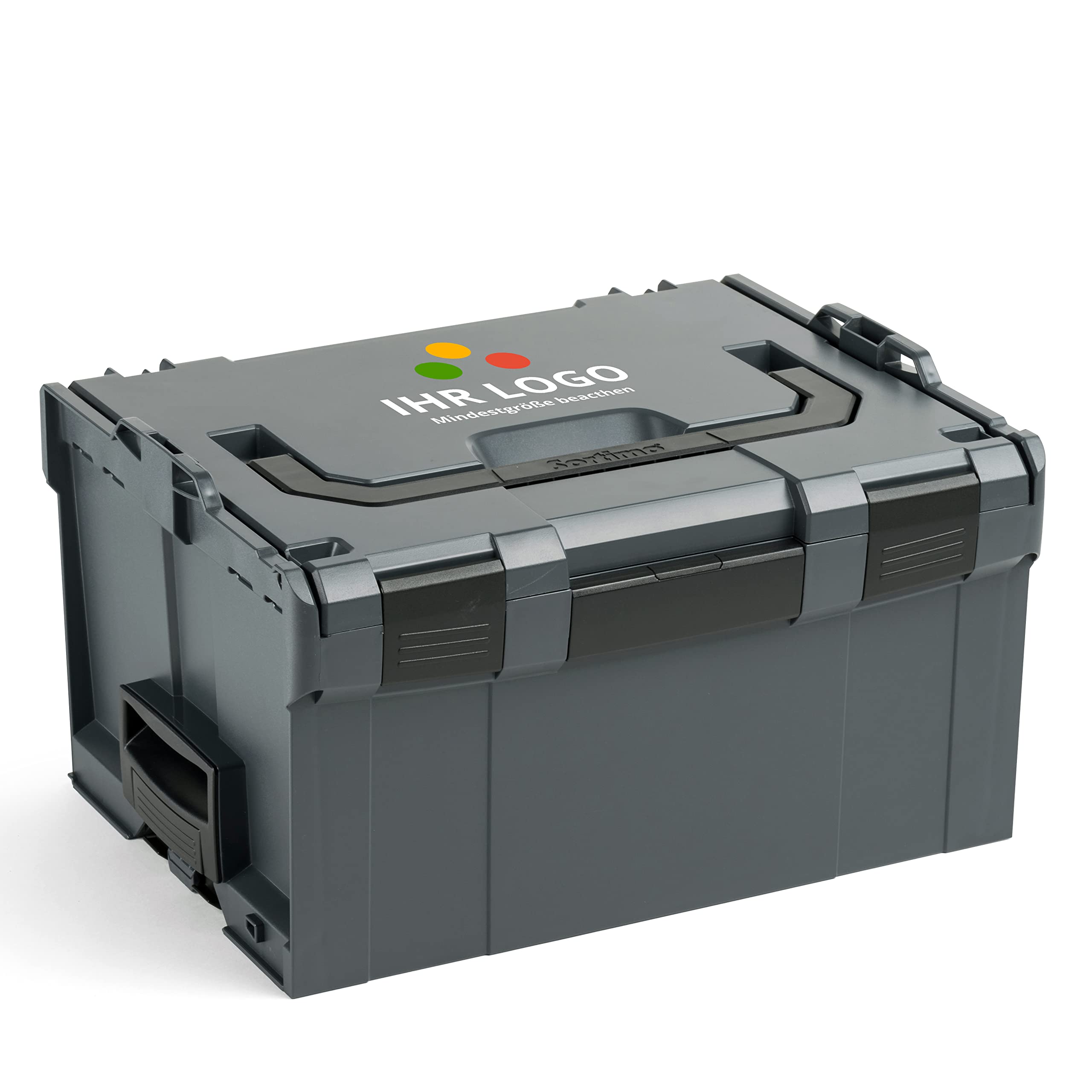 Bosch Sortimo L BOXX 238 Antracita personalizable con su logotipo | L BOXX tamaño 3 | Caja de herramientas extensible | Caja de herramientas profesional de plástico vacía