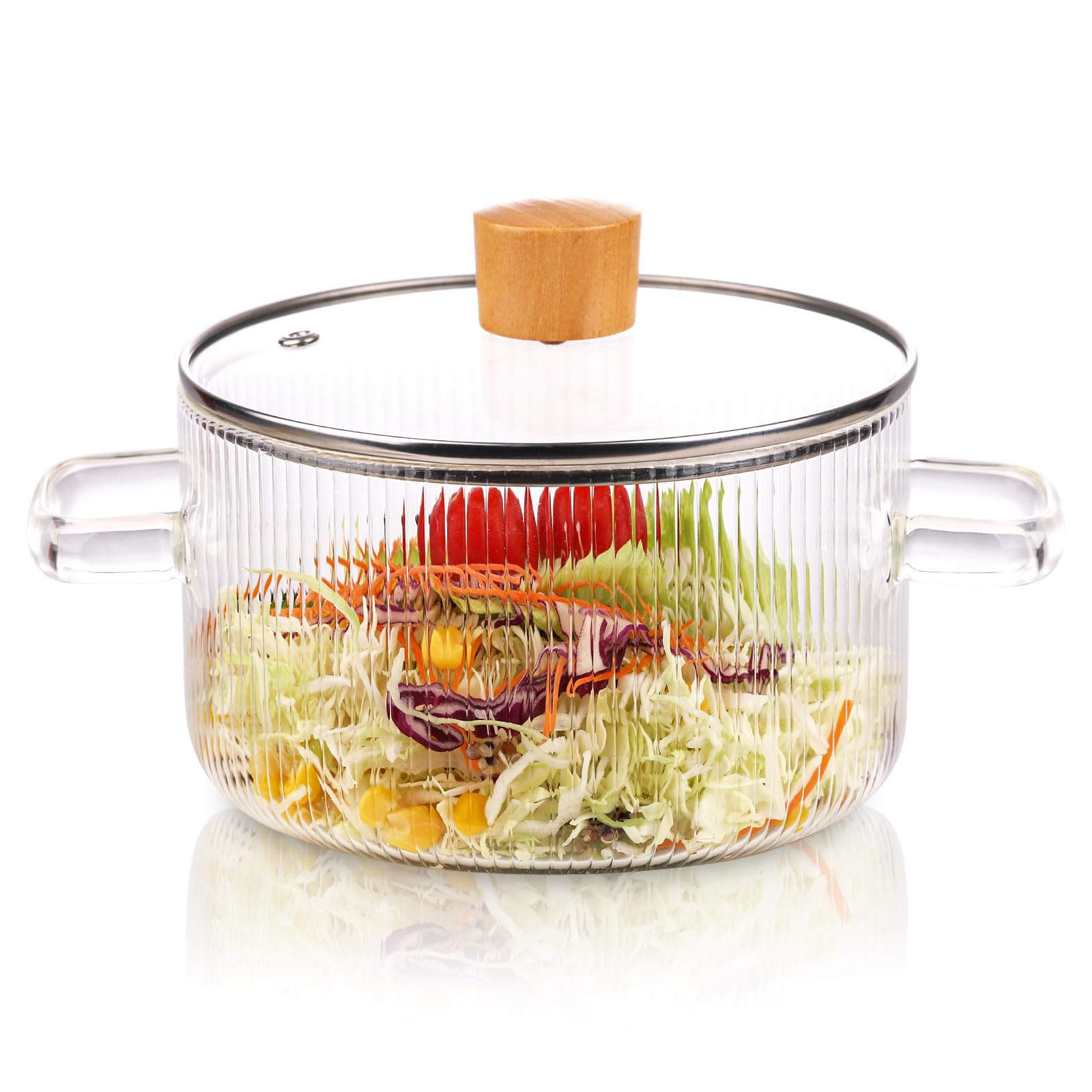 Pot à soupe avec couvercle en verre pour des repas faits maison