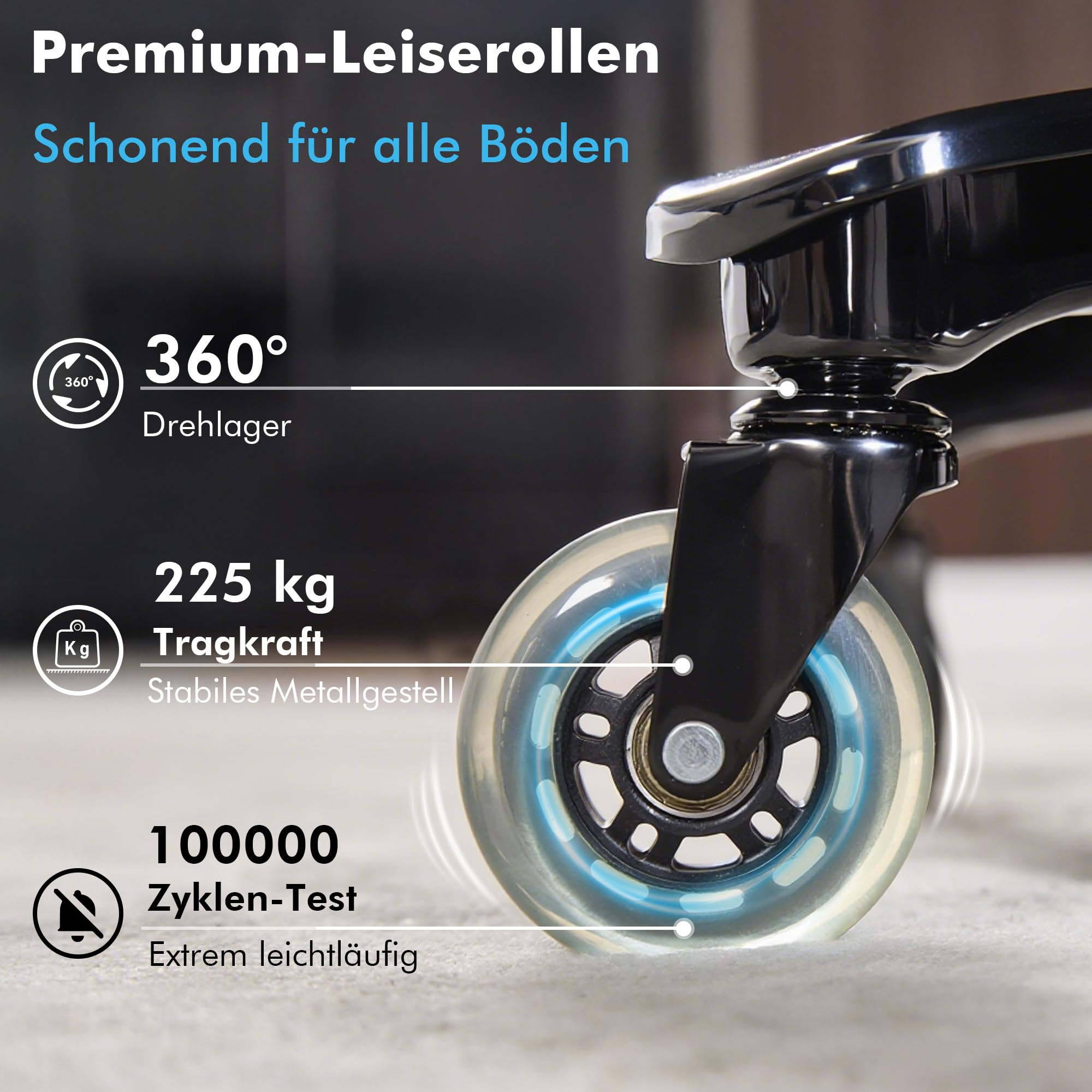 DEKKETO Bürostuhl Ergonomisch mit Fußstütze, PU Leder Chefsessel mit Massagefunktion, Verstellbare Kopfstütze und Lendenstütze, Rückenlehne, Drehstuhl mit Staufächern, Schwarz