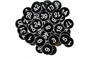 StayMax Plastic Number Tags Engraved Numbered Tags Without Hole (1-100)