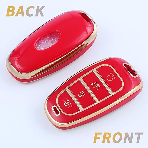 Miniatura 4 de Funda para llavero Hyundai, TPU suave protección de 360 grados para Hyundai Sonata Santa fe Tucson Entry 2020 2021 2022