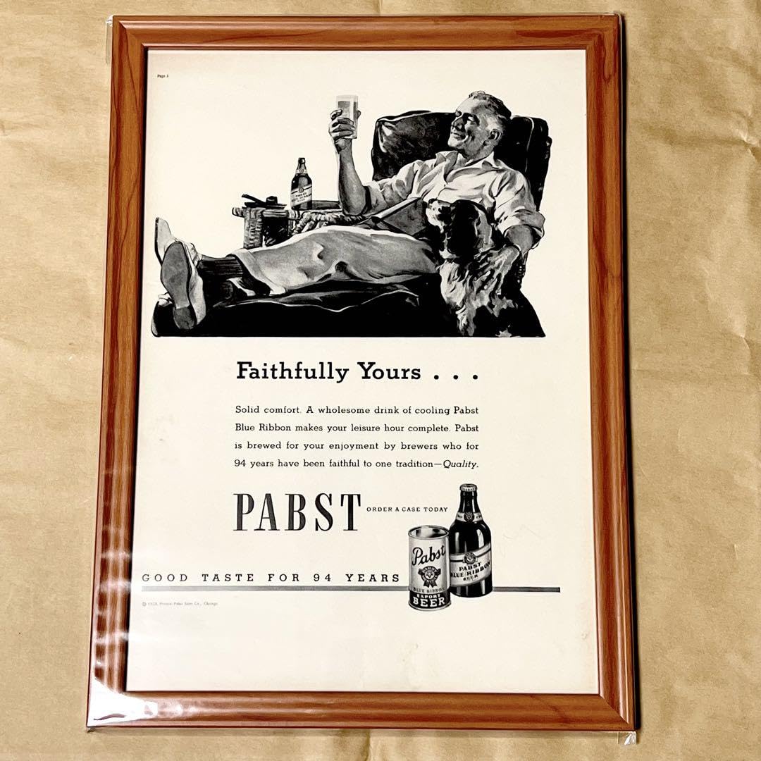 希少品！ Pabst Blue Ribbon パブストブルーリボン ポスター広告 Amazon.co.jp: ! Pabst Blue Ribbon パブストブルーリボン