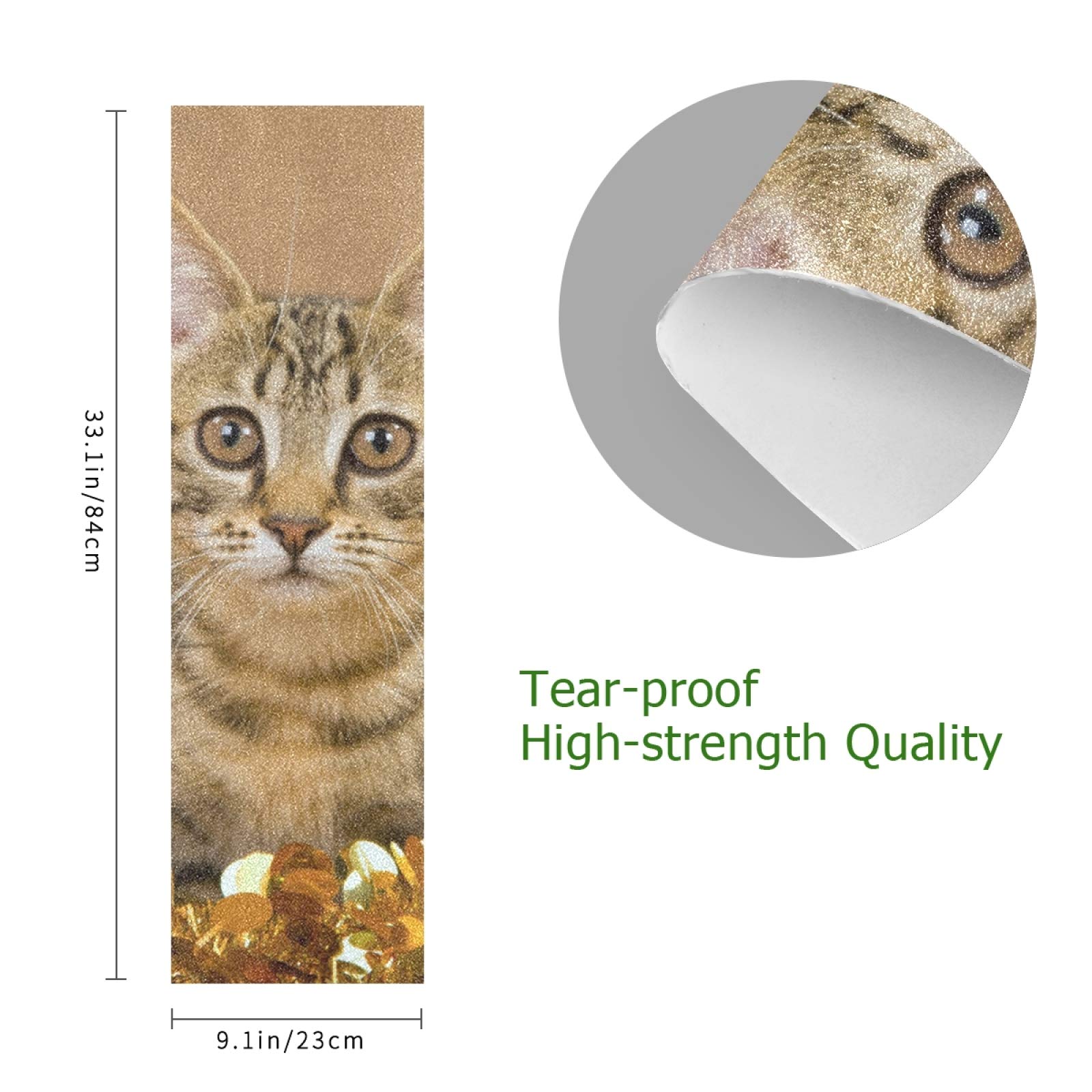 Grip De Skateboard Licorne Chat – Antidérapant, 84 X 23 Cm, En Carbure De Silicium, Perforé Anti-bulles, Pour Planche Et Scooter