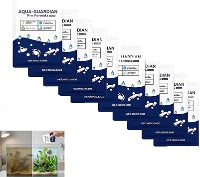 Aqua Guardian Pro Formula for Pond, Aquarium Care Powder, Mix Water Care Support, Easy-to-Maintain Pond Water Treatment Agent, Friendly Daily Support for Fish, Shrimp & Crab (10pcs)