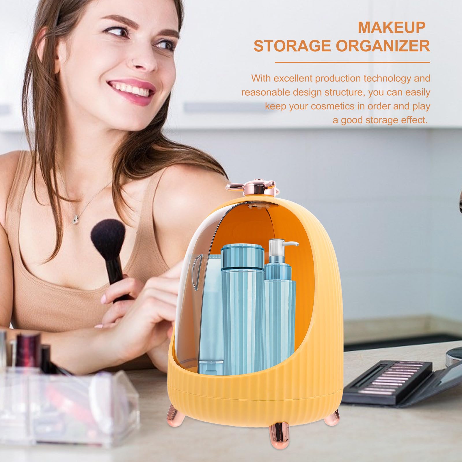 Caja de Maquillaje de Escritorio de Pp para Cosméticos en Casa