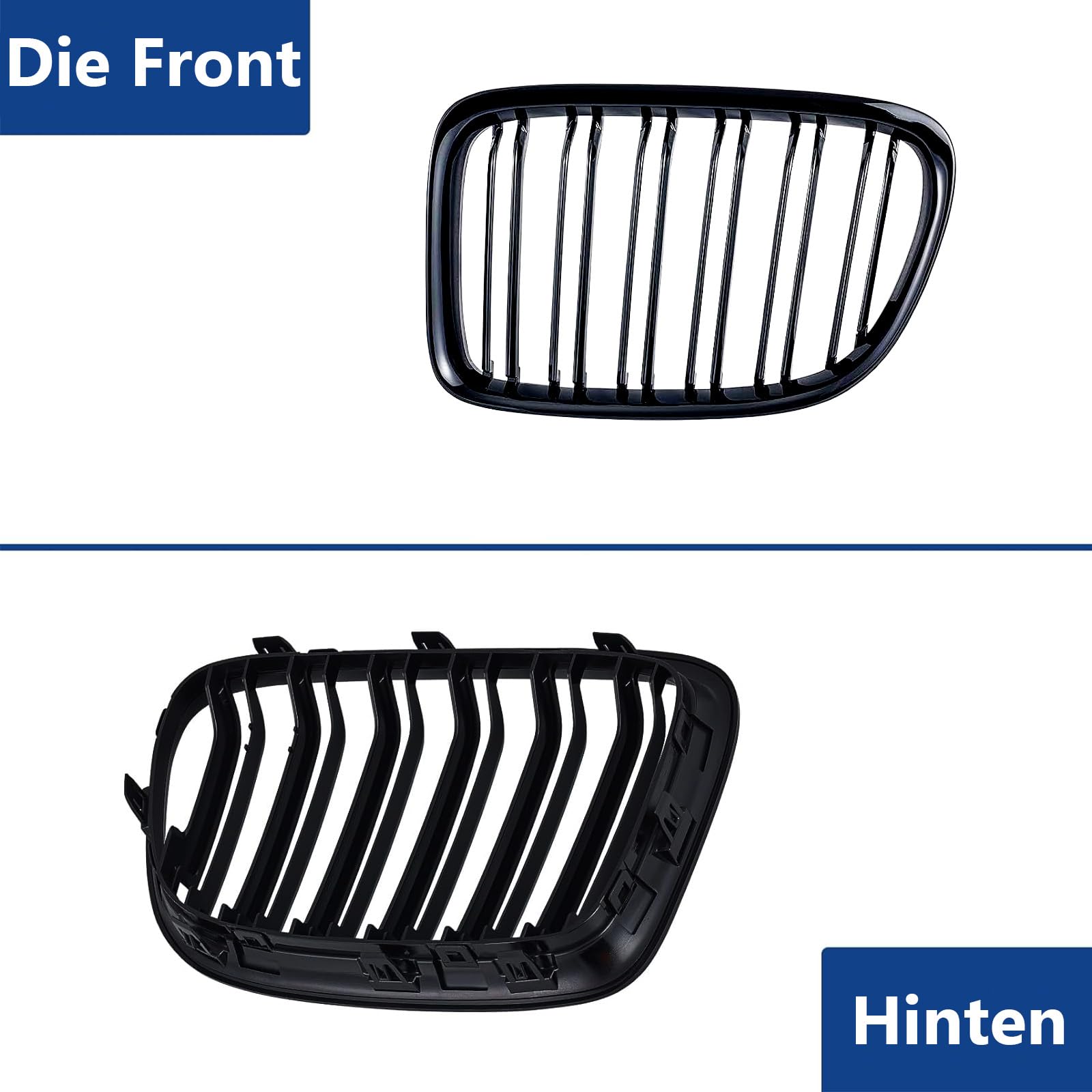 E84 Grille De Calandre Avant pour BMW X1 Série E84 Calandre De Voiture Grilles Noir Brillant Double Lattes 2009 2010 2011 2012 2013