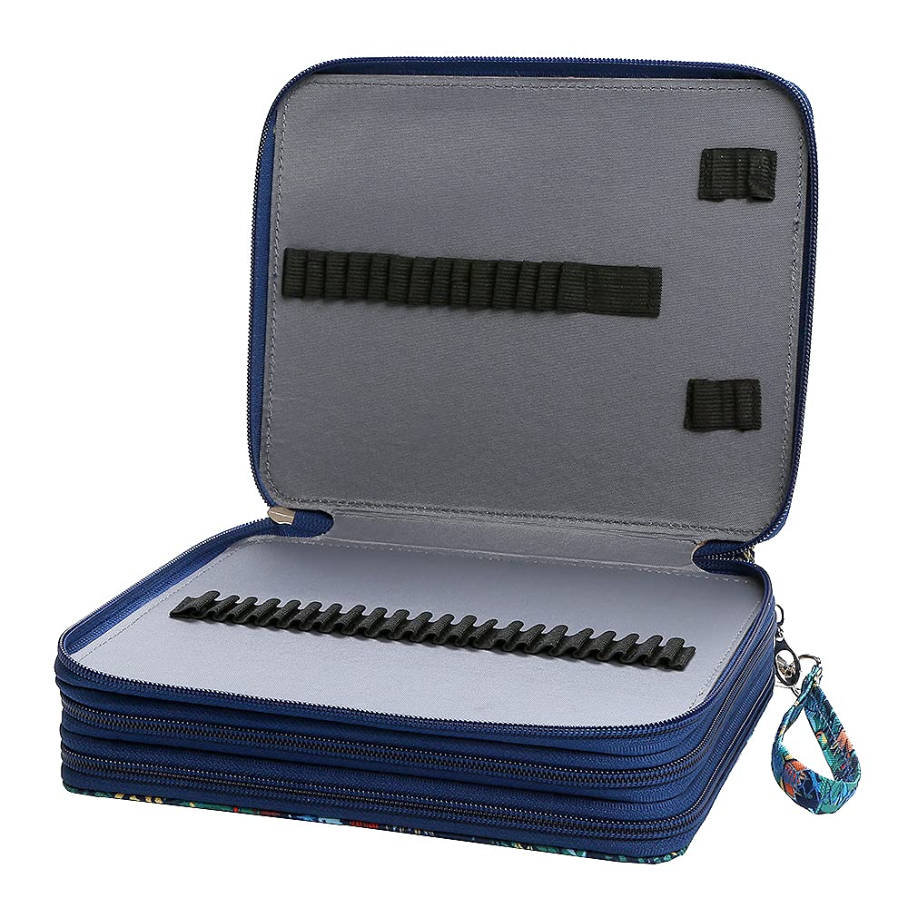 Lbxgap Jungle - Estuche para lápices con 120 ranuras, tejido Oxford, organizador para bolígrafos y lápices con envoltura práctica, soporte multicapa portátil para estuche de lápices para artistas