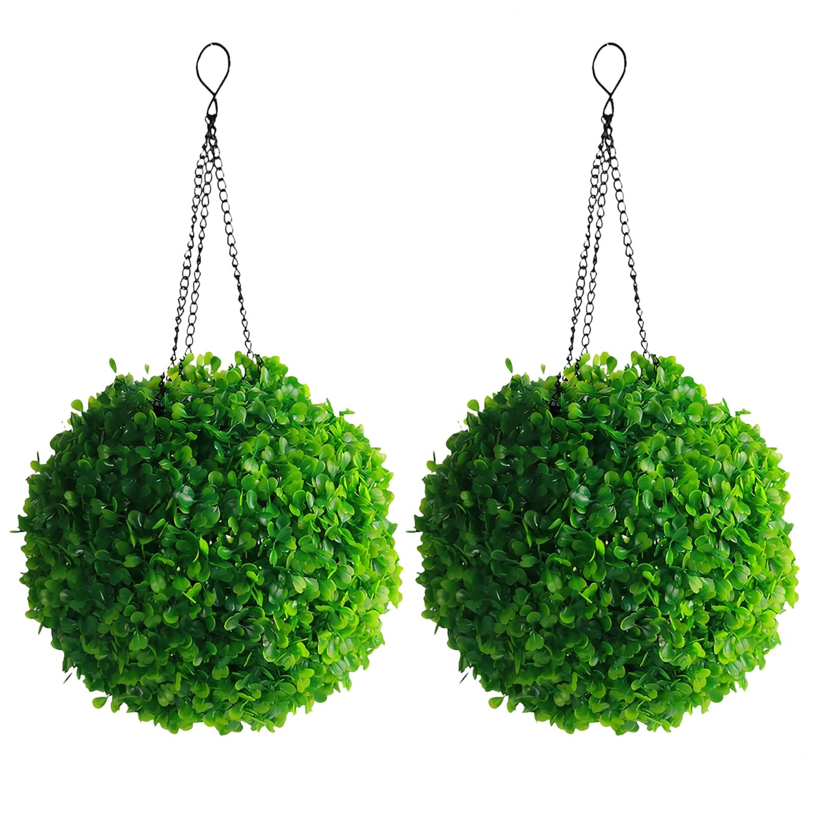 2 bolas de topiario solar para decorar el jardín sin riego y con iluminación exterior automática