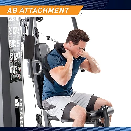 Miniatura 4 de Marcy MWM-7454 Stack Weight Estación de entrenamiento multifuncional para gimnasio en casa con polea, brazo y pierna desarrollador