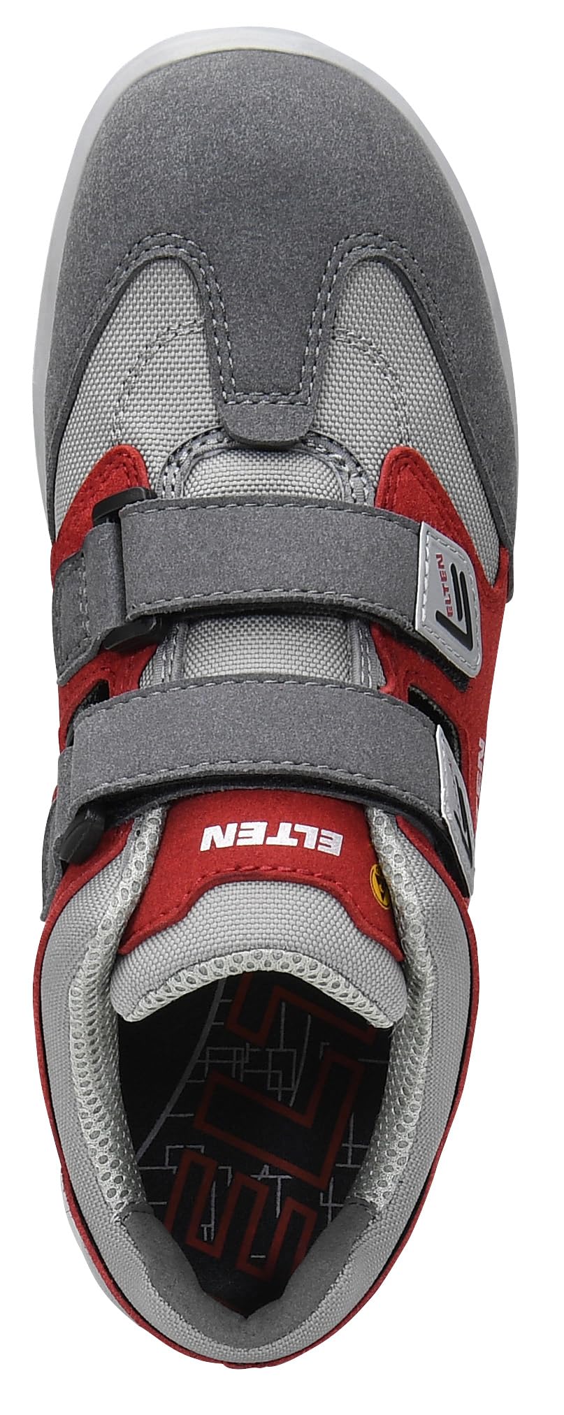 ELTEN Travis XXT Grey-red Easy ESD S1 | Sicherheitsschuhe für Damen & Herren, Kunststoffkappe, leicht, atmungsaktiv