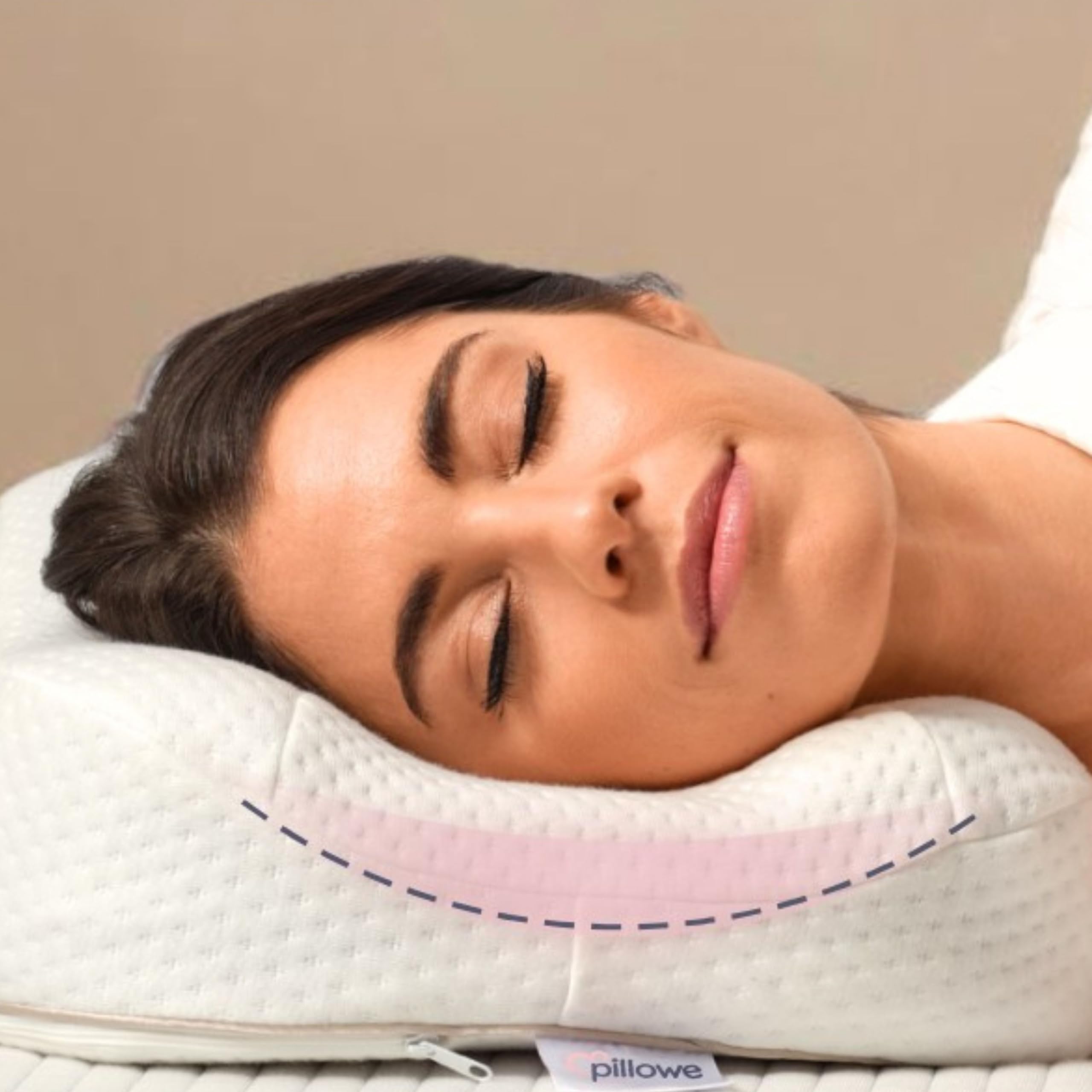 Anti-Falten-Kissen aus Memory Foam, Beauty-Kissen gegen Schlaffalten, ergonomisches Kosmetikkissen für Seiten- und Rückenschläfer