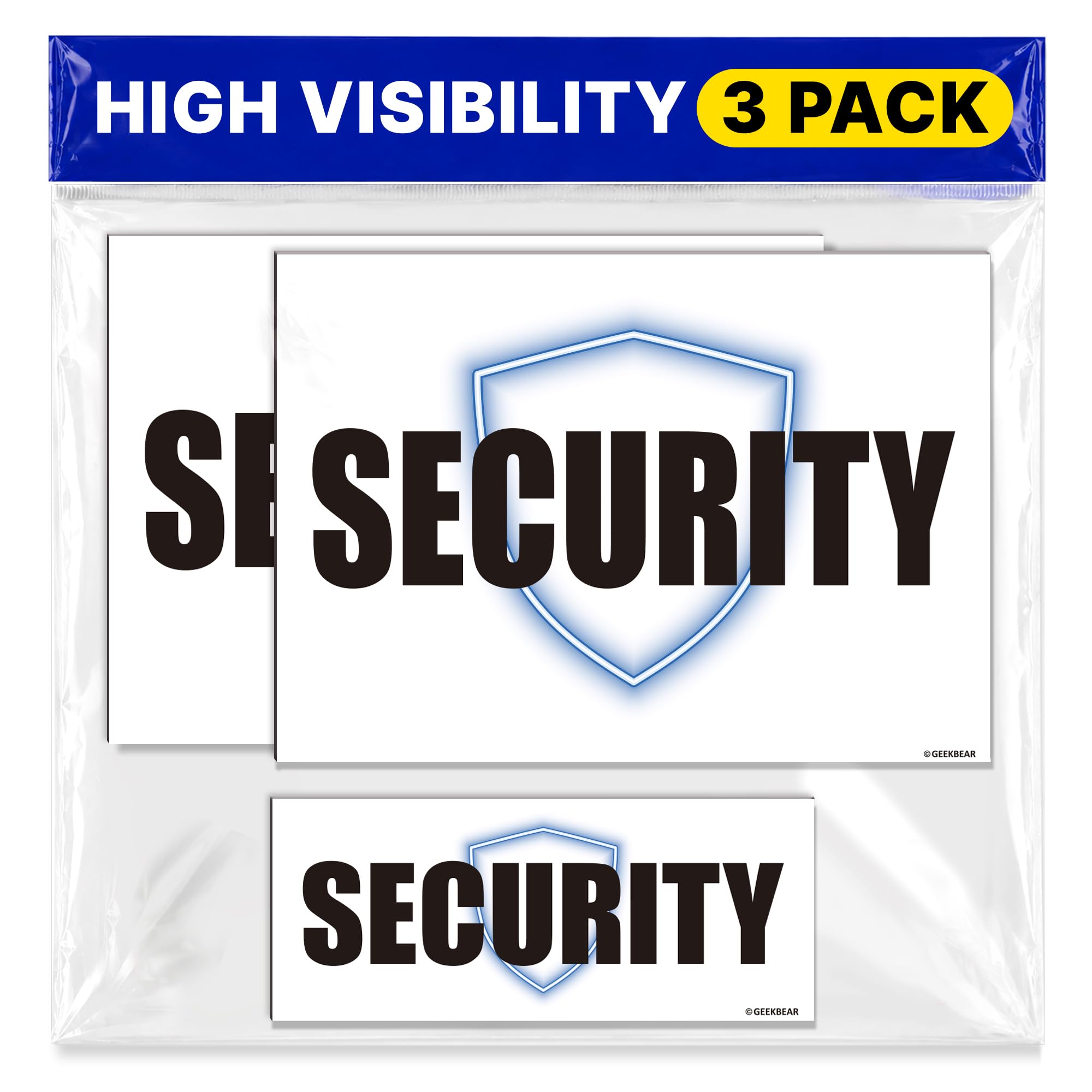 Imán de seguridad para coche GEEKBEAR reflectante y resistente a la intemperie en pack de 3